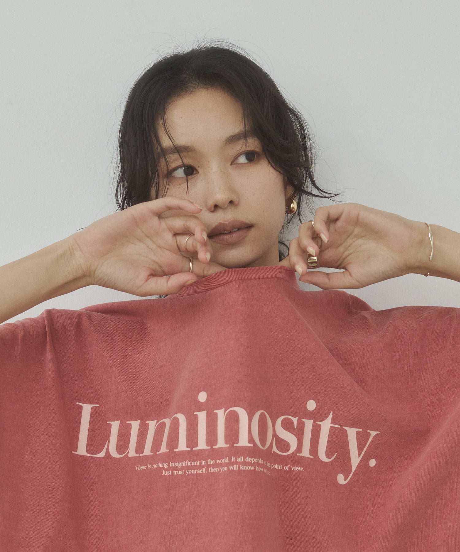 YARN-DYED PIGMENT LOGO T-SHIRT