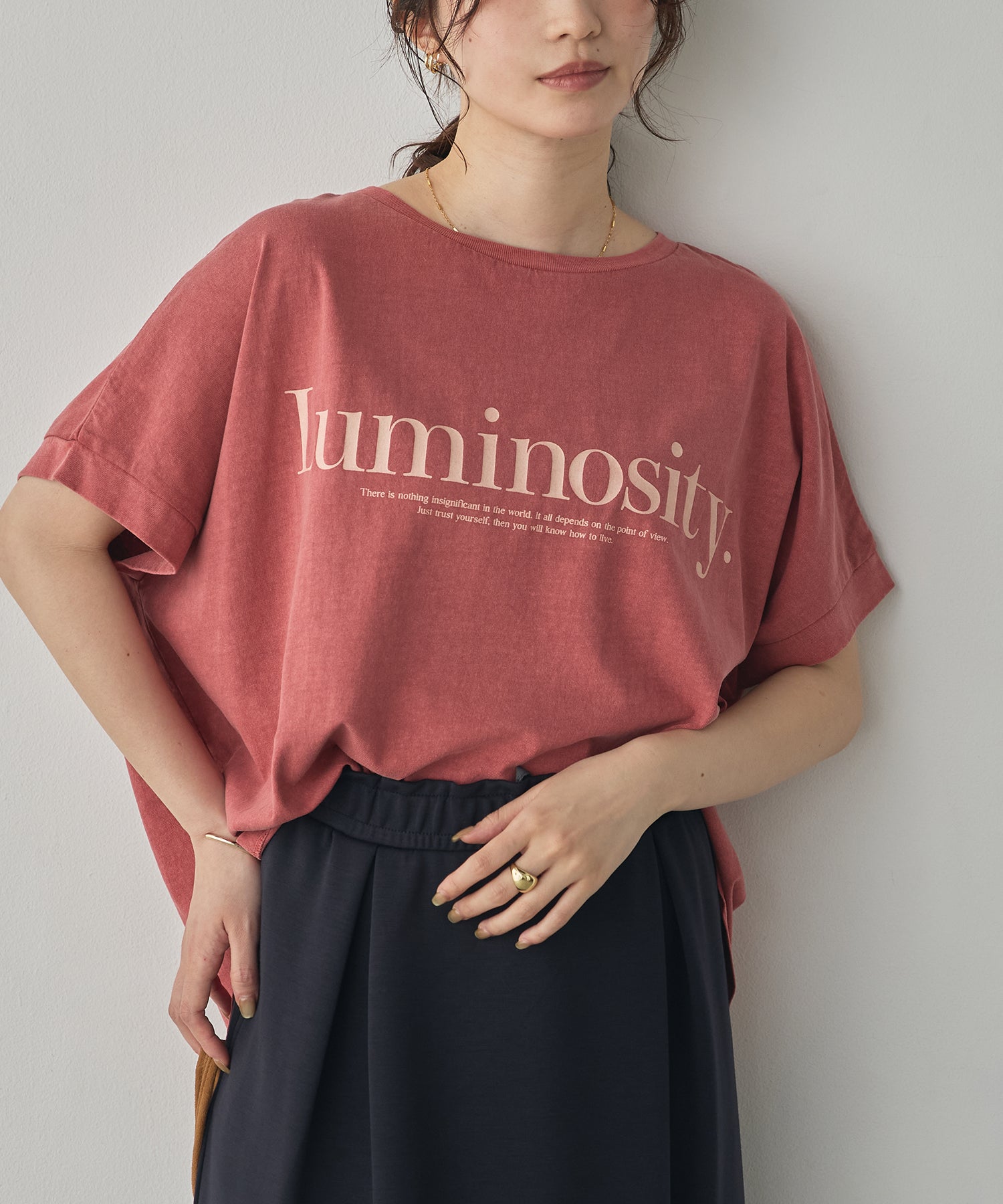 YARN-DYED PIGMENT LOGO T-SHIRT