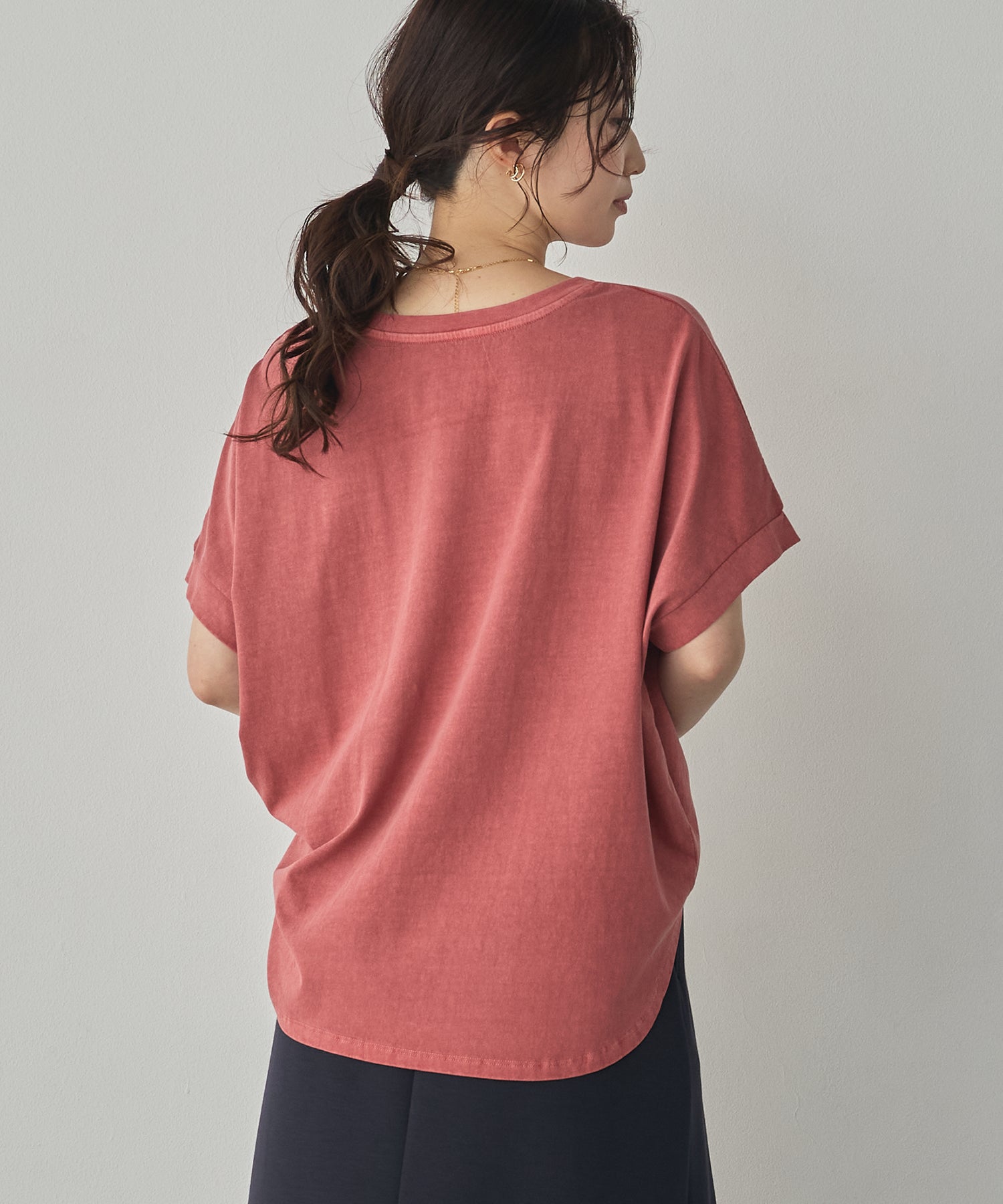 YARN-DYED PIGMENT LOGO T-SHIRT