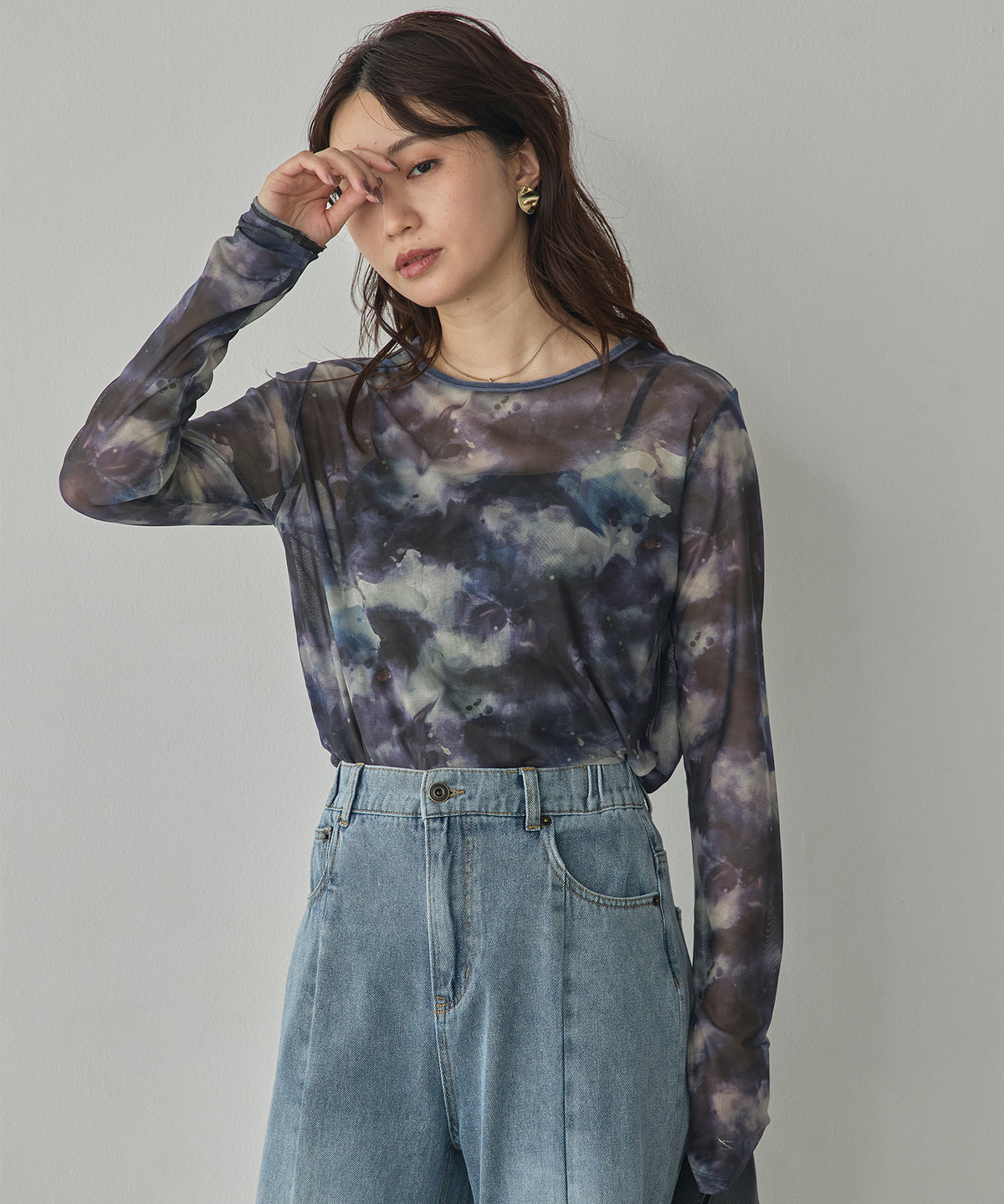 POWER NET NUANCE-PRINT TOP