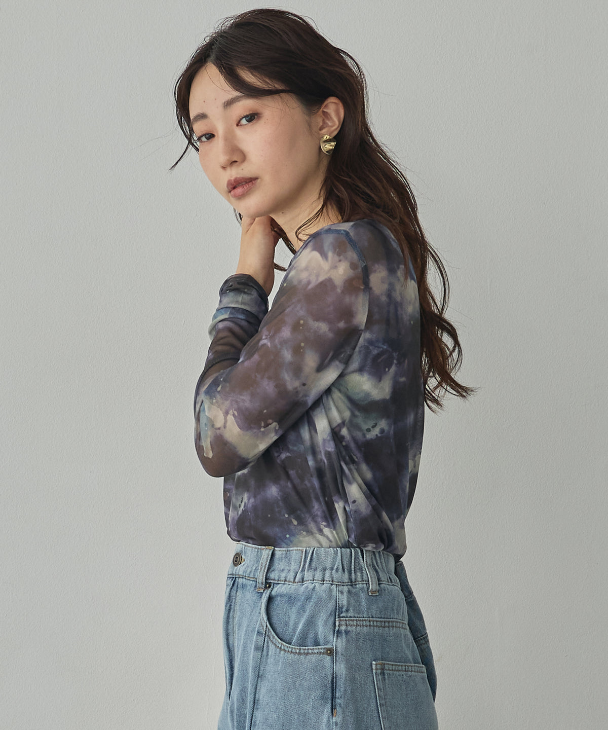 POWER NET NUANCE-PRINT TOP