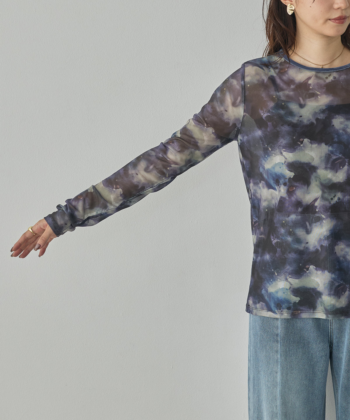 POWER NET NUANCE-PRINT TOP
