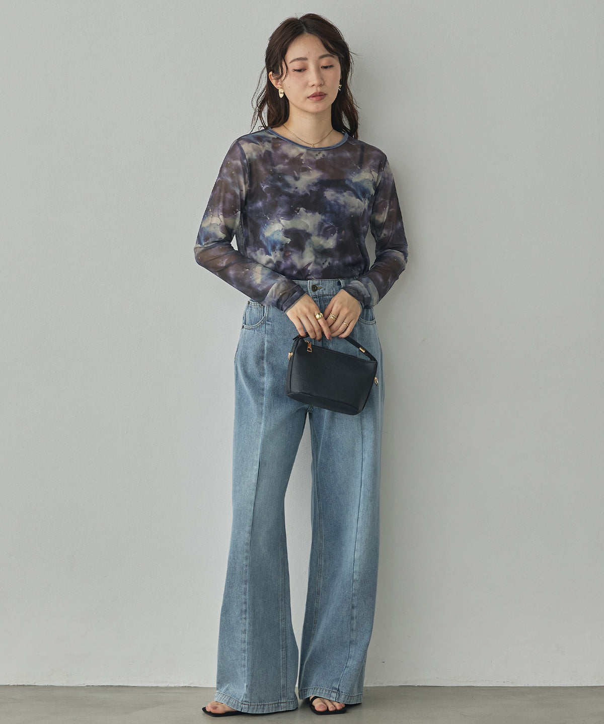 POWER NET NUANCE-PRINT TOP