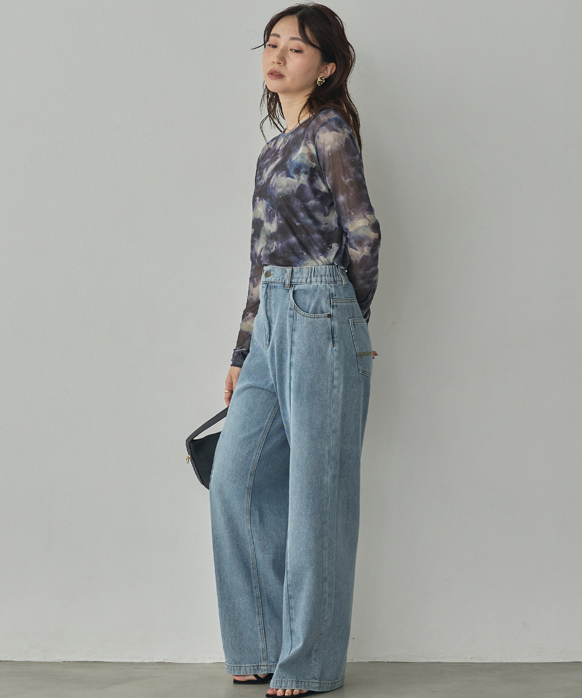 POWER NET NUANCE-PRINT TOP