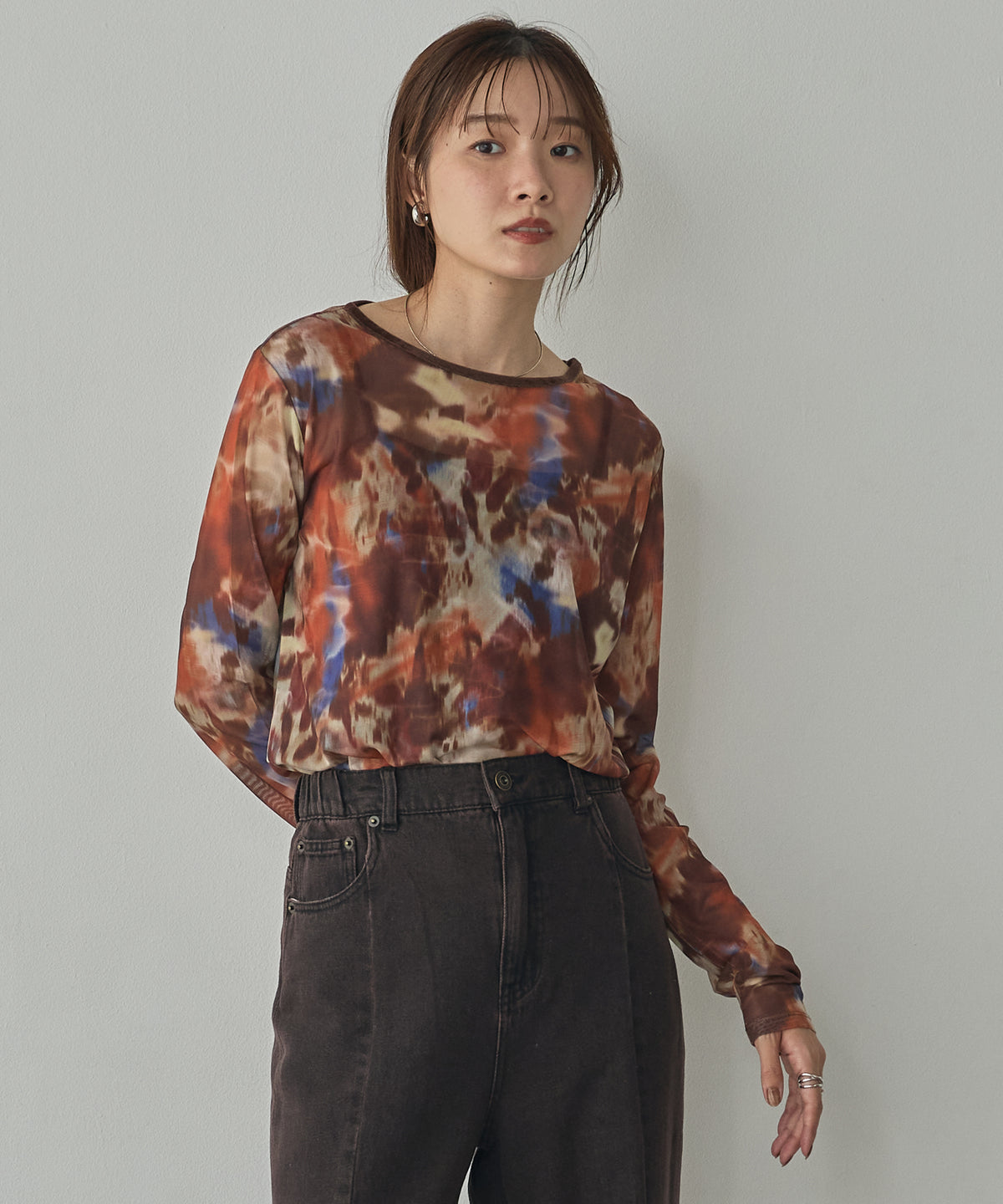POWER NET NUANCE-PRINT TOP