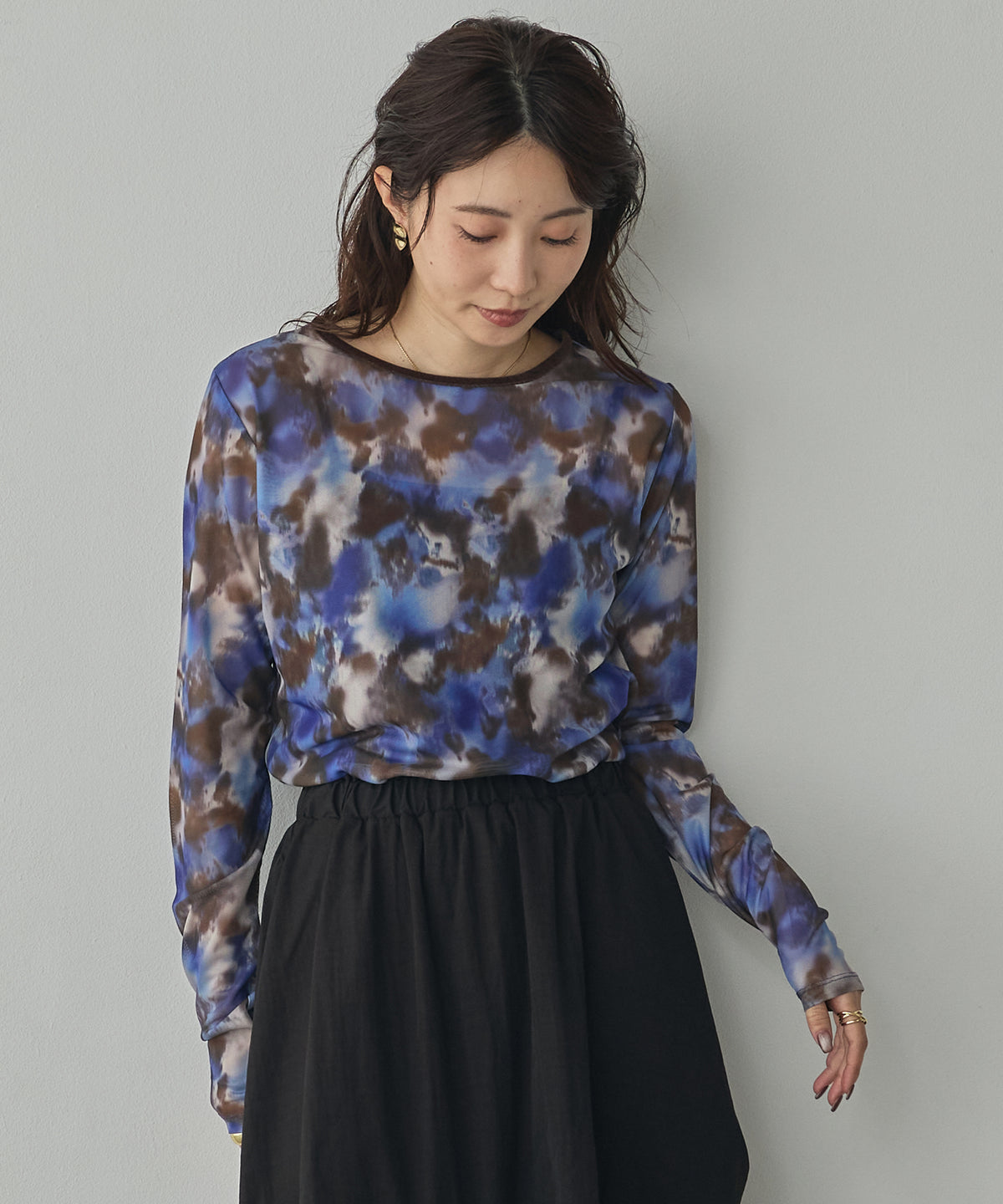 POWER NET NUANCE-PRINT TOP