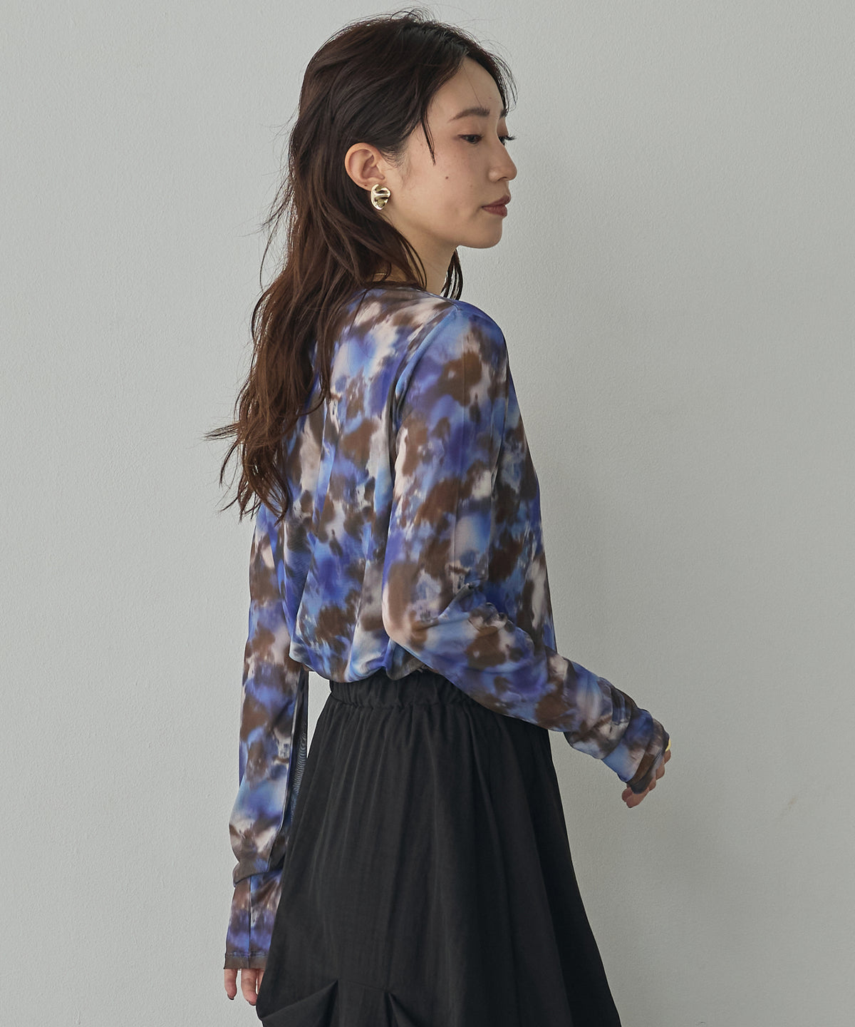 POWER NET NUANCE-PRINT TOP