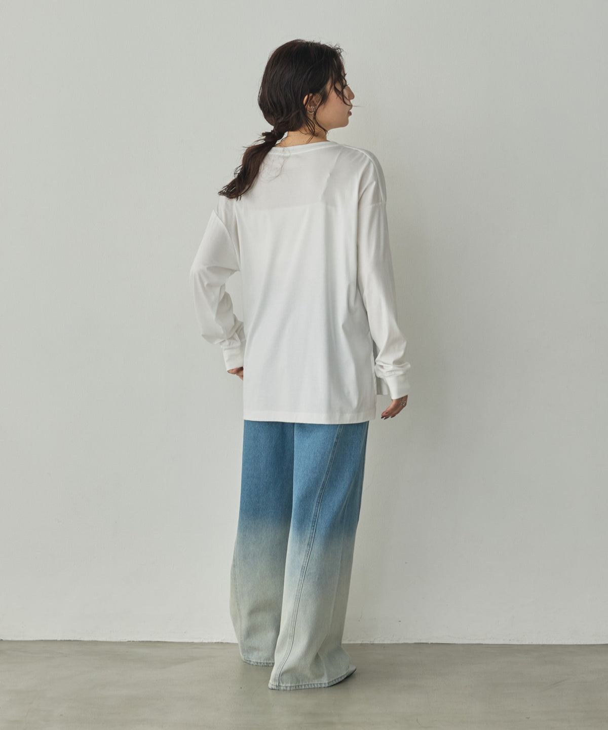 FOIL-PRINTED LONG-SLEEVE T-SHIRT