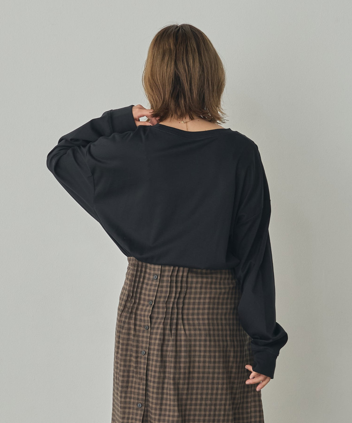 FOIL-PRINTED LONG-SLEEVE T-SHIRT
