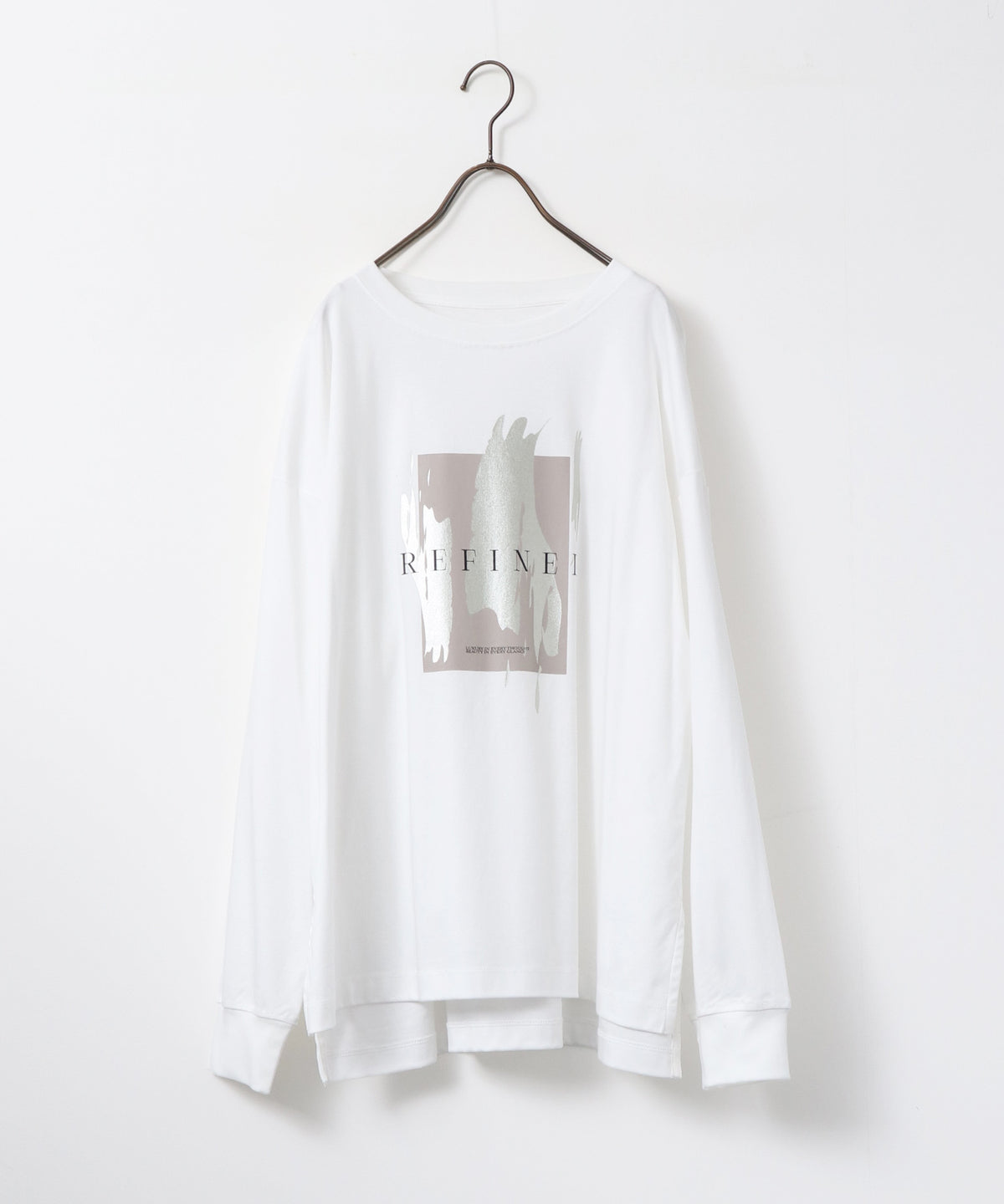FOIL-PRINTED LONG-SLEEVE T-SHIRT