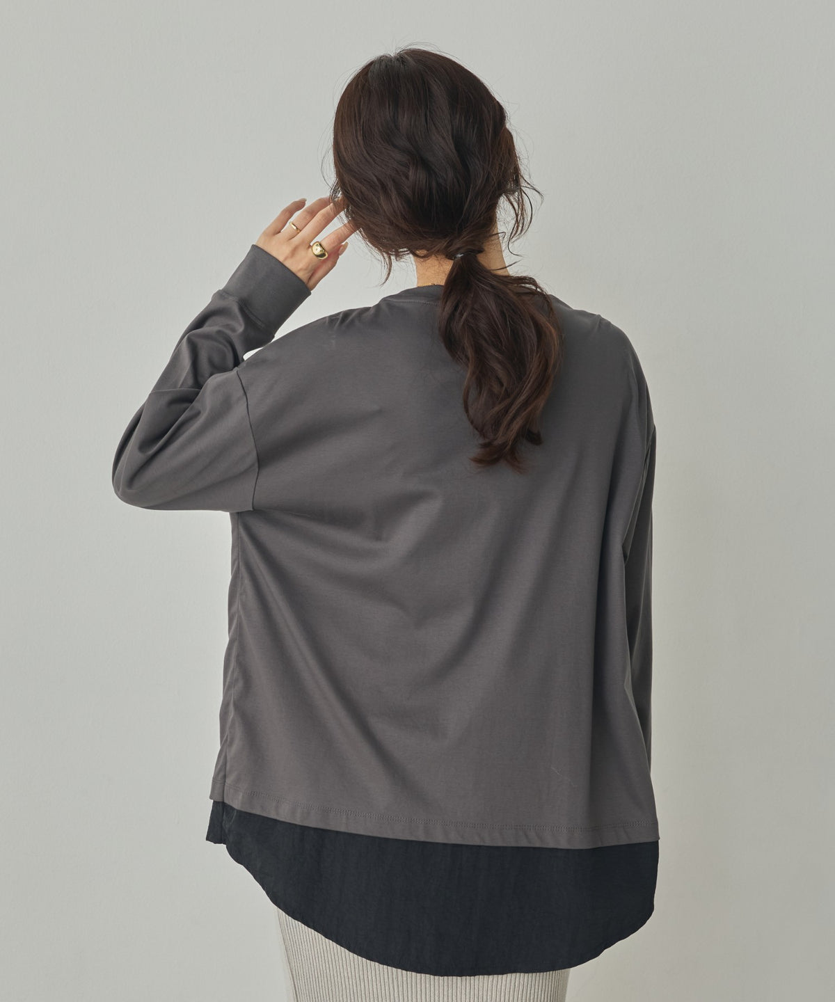 BONDED TRENCH COATSHIRT-STYLE LAYERED TOPS