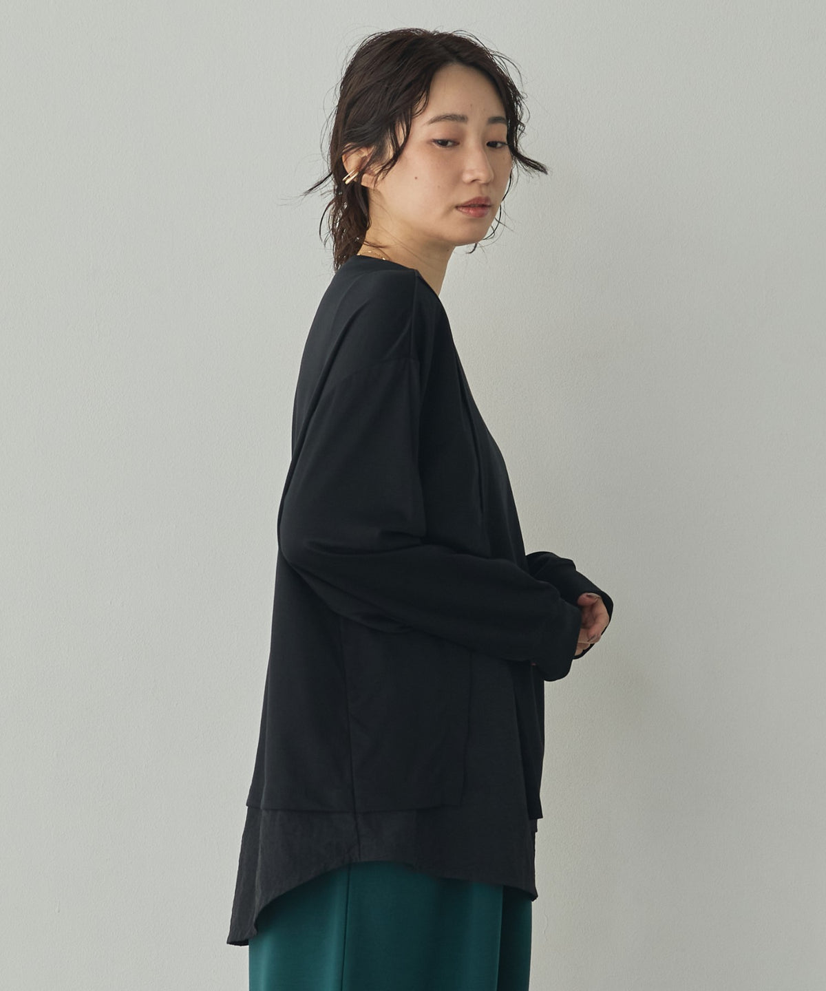 BONDED TRENCH COATSHIRT-STYLE LAYERED TOPS