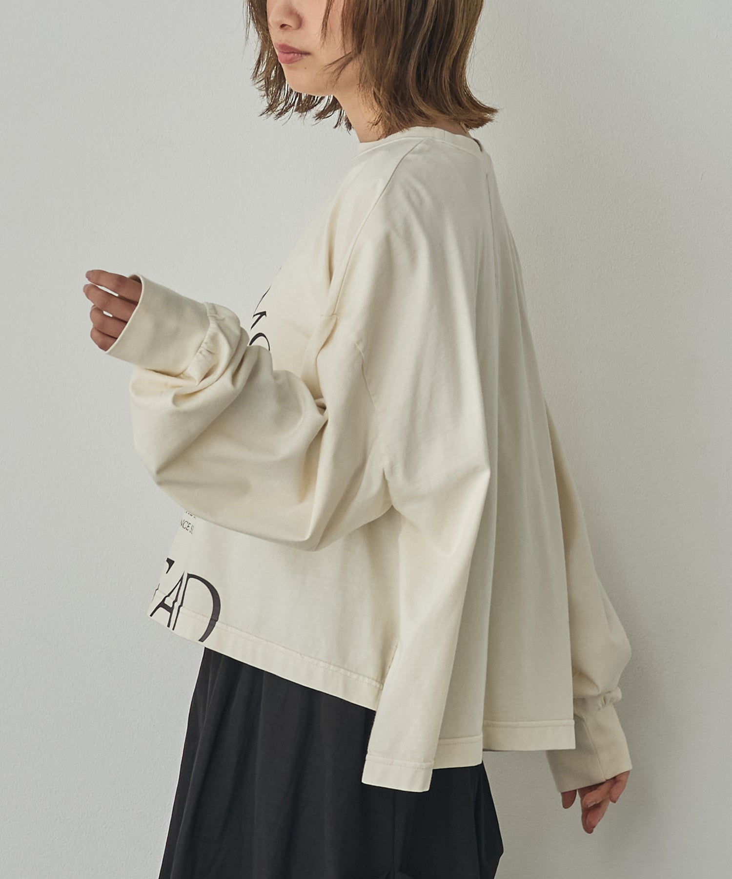 [PRE-ORDER]PIGMENT-DYED LOGO LONG T-SHIRT