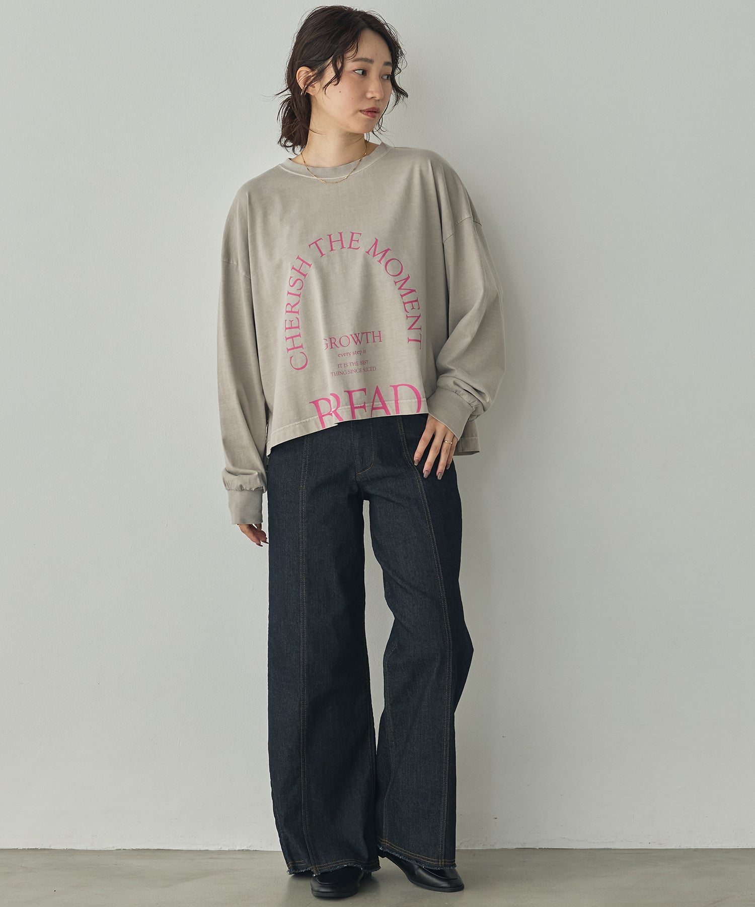 [PRE-ORDER]PIGMENT-DYED LOGO LONG T-SHIRT