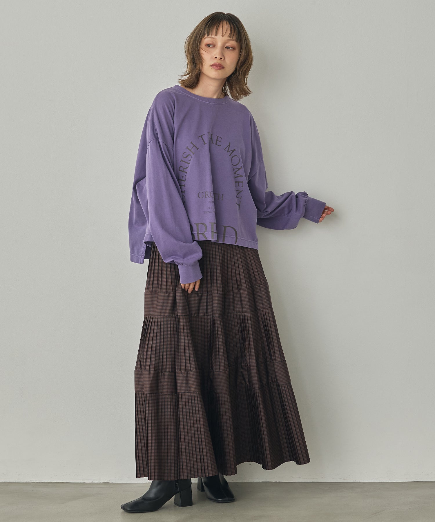 [PRE-ORDER]PIGMENT-DYED LOGO LONG T-SHIRT