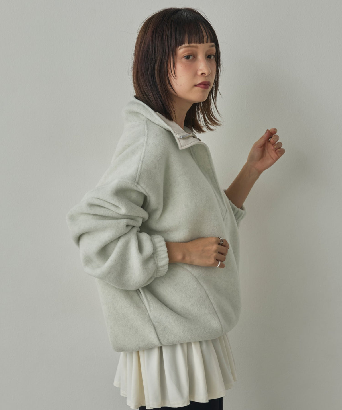 BOUCLÉ-CUT ANORAK TOPS