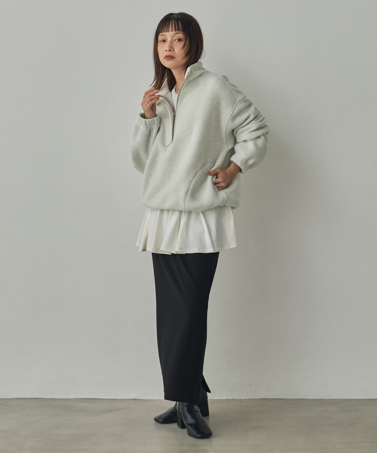 BOUCLÉ-CUT ANORAK TOPS