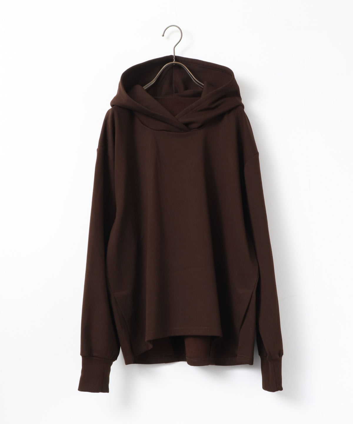 BRUSHED-LINING, SIDE-SLIT, FLOWY HOODIE