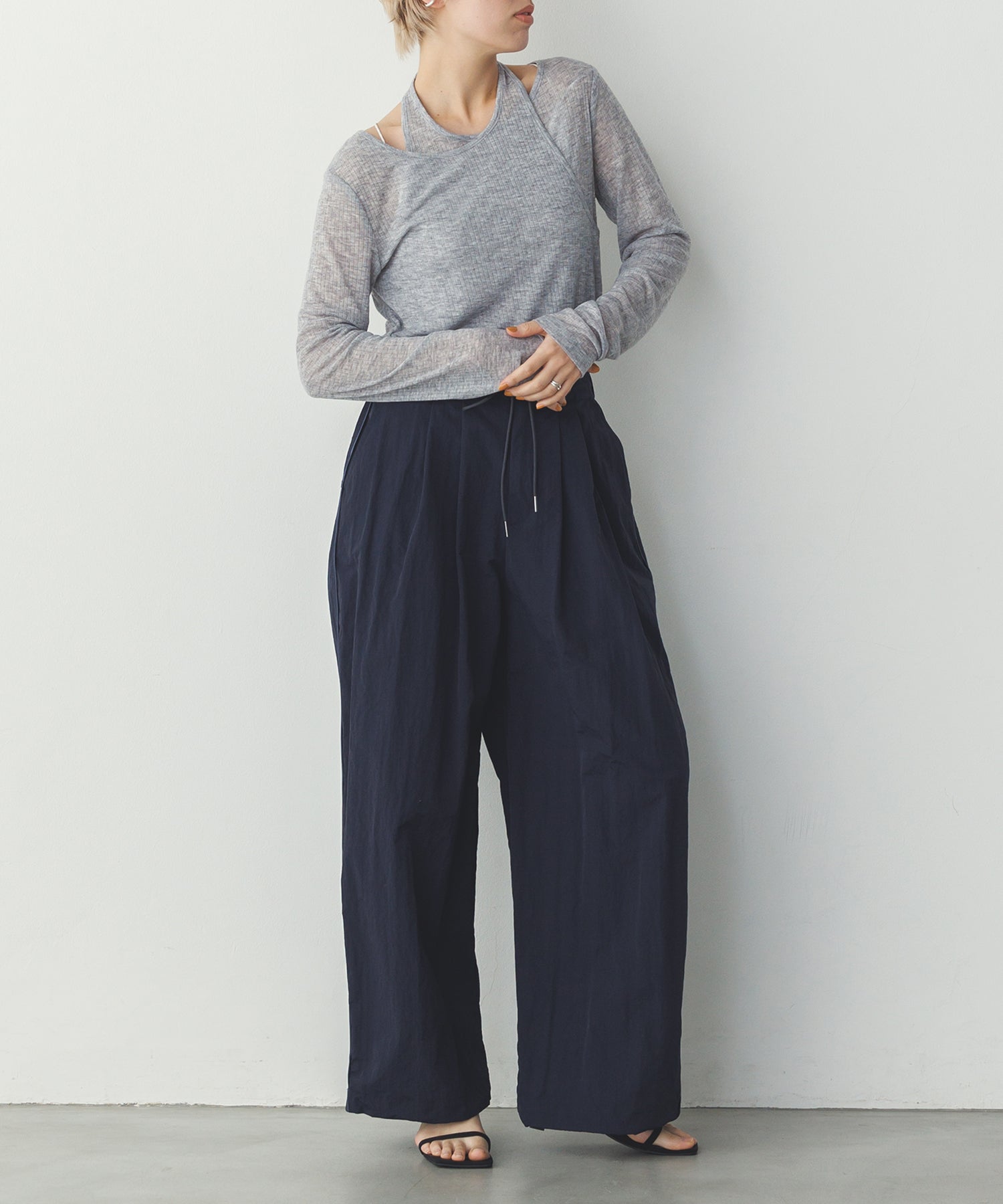 [LIMITED] RANDOM RIB LAYERED SHEER TOPS