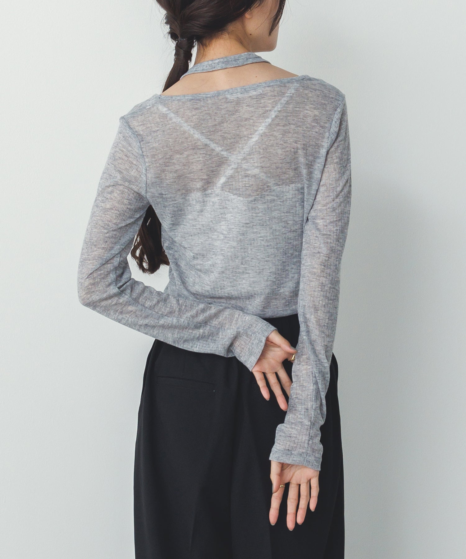 【3730】RES RALIQUE シースルー ロングトップス 3730】RES RALIQUE シースルー ロングトップスの通販 by Miko'SHOP