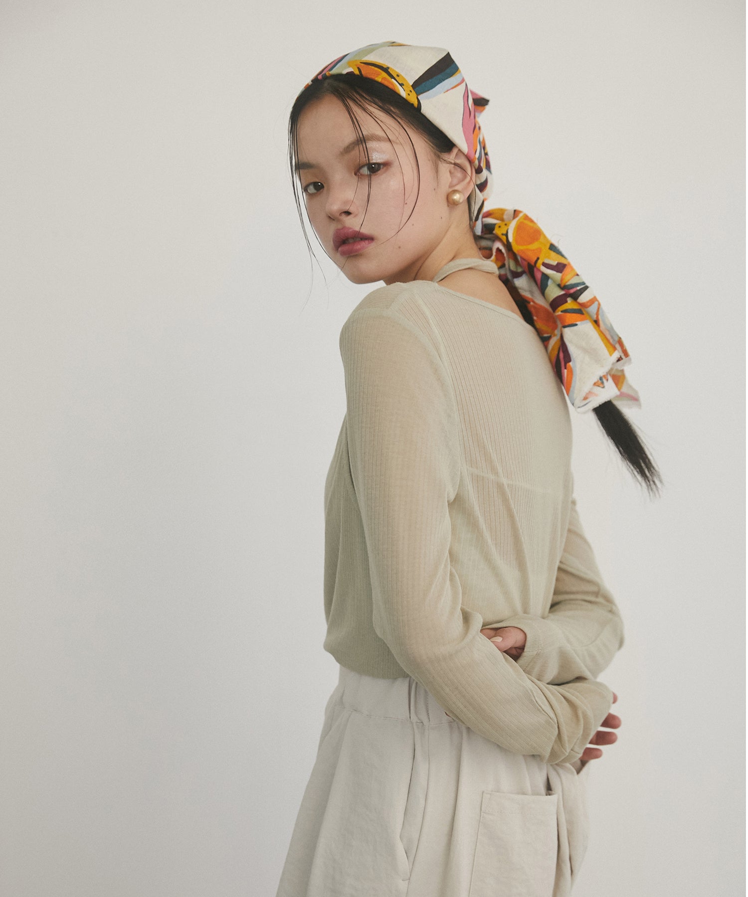 [LIMITED] RANDOM RIB LAYERED SHEER TOPS