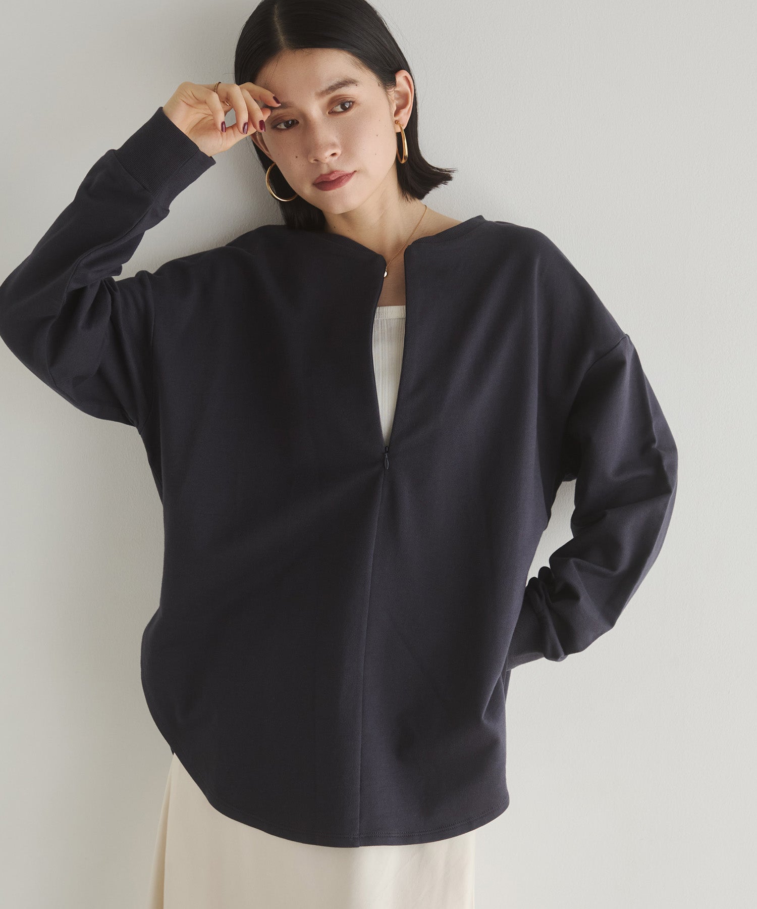【WEB限定/別注】2WAY ハーフジップスウェット
