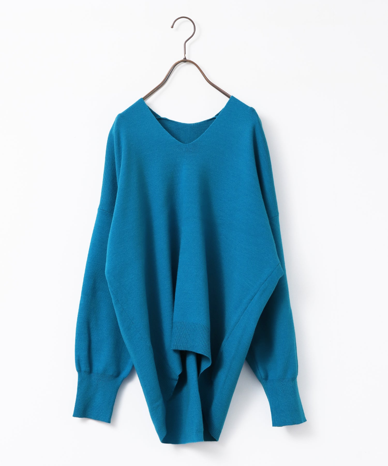 静電気防止】やわもちヤーン ドロップショルダーニット