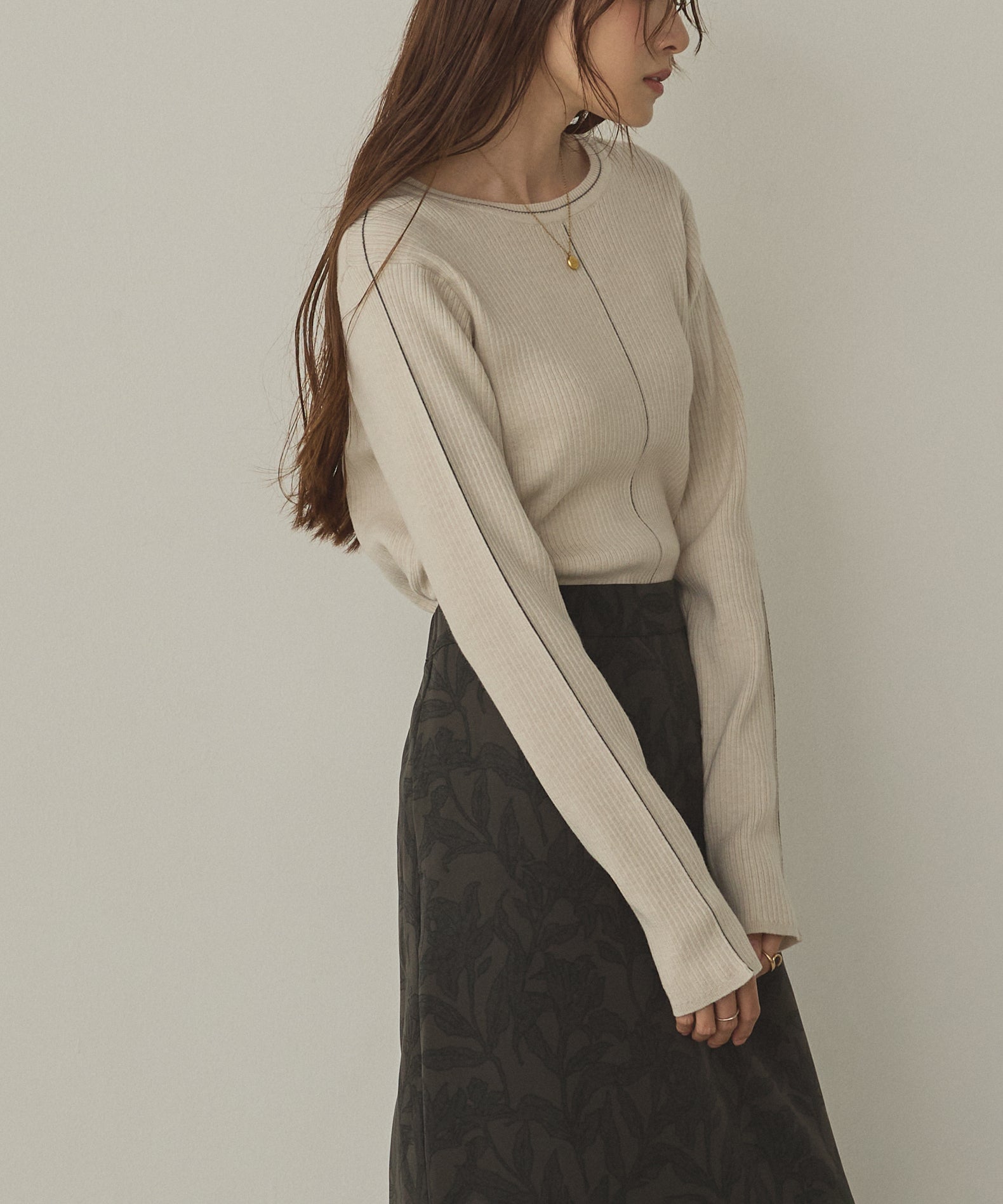 静電気防止】やわもちヤーン ランダムリブニット