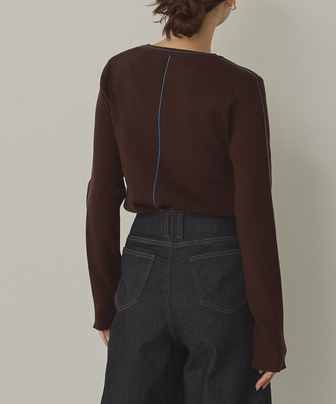 【静電気防止】やわもちヤーン ランダムリブニット