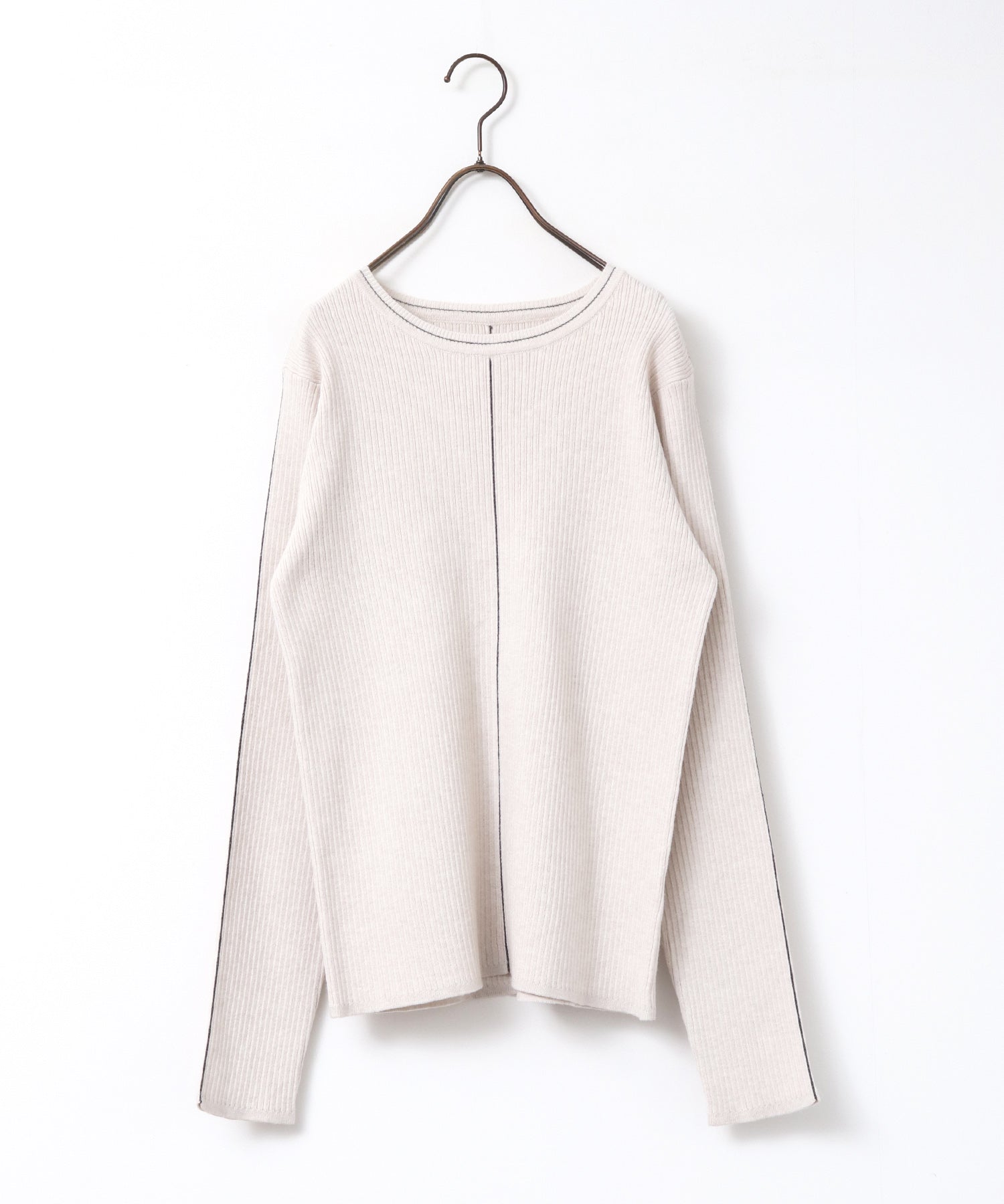 【静電気防止】やわもちヤーン ランダムリブニット