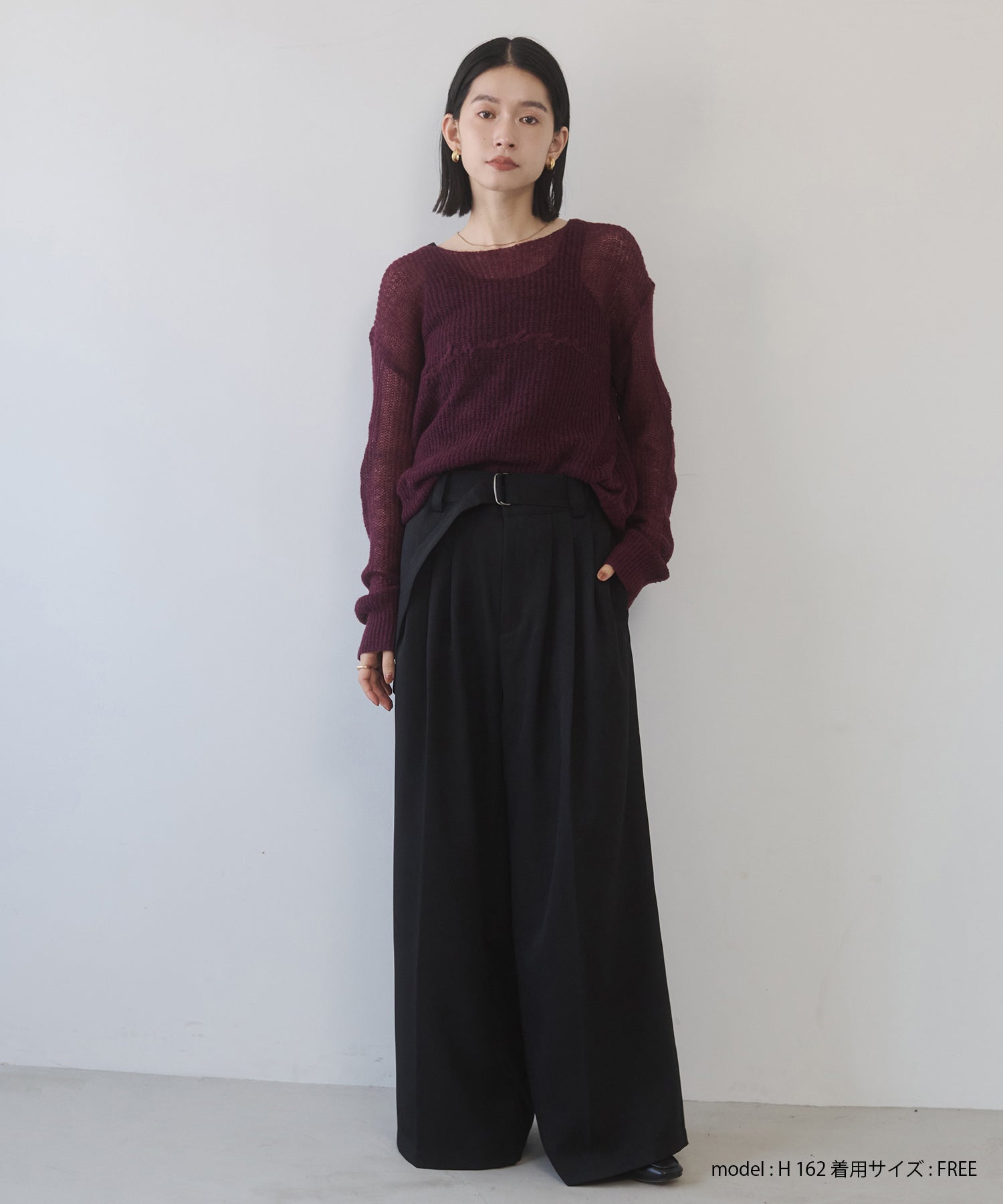 アルパカニット ロゴシアートップス