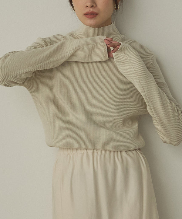 COTTON STONEWASH RIB KNIT