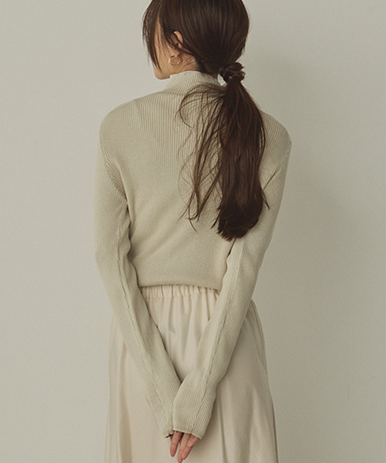 コットン リブ ストーンウォッシュ リブニット