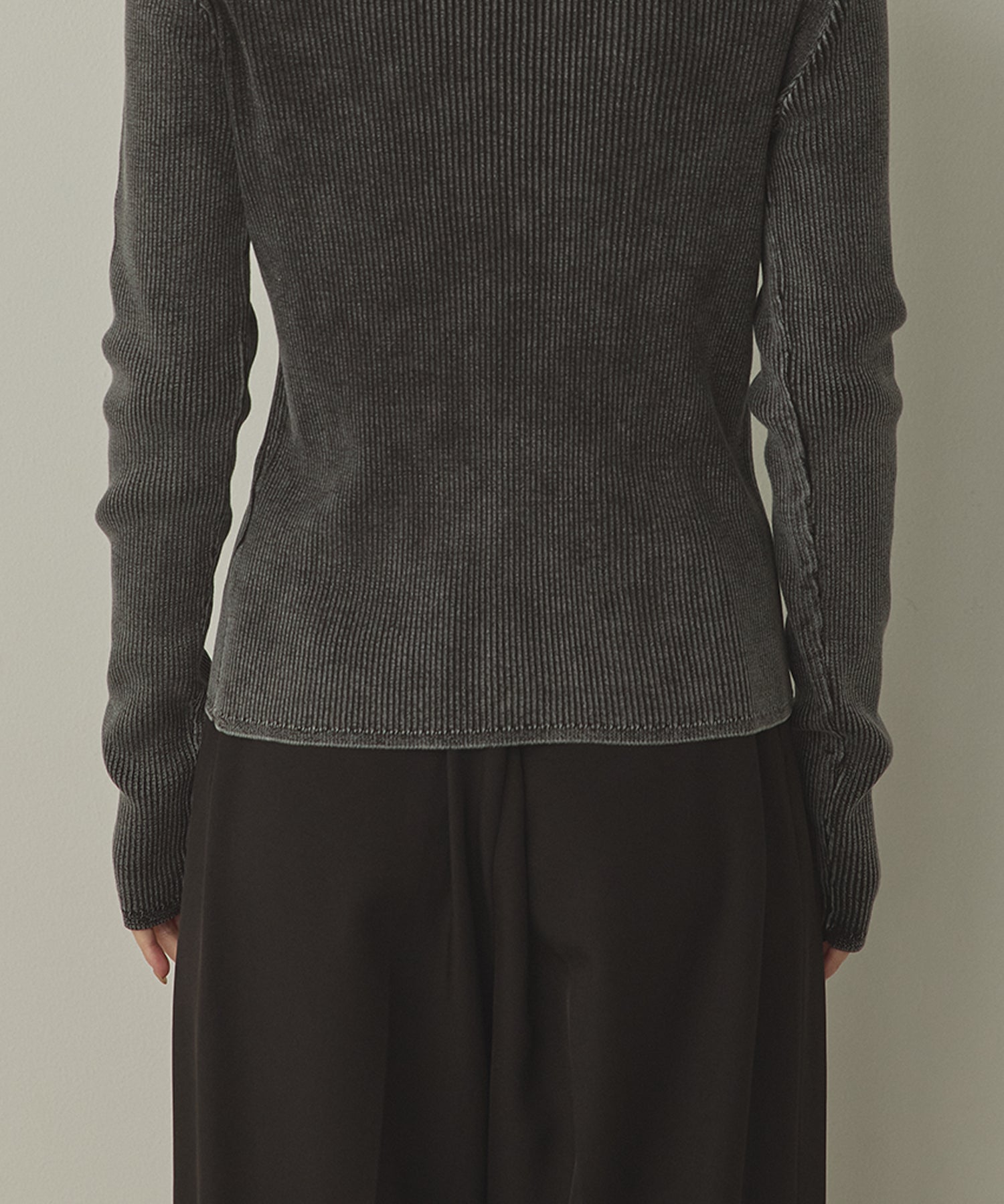 コットン リブ ストーンウォッシュ リブニット