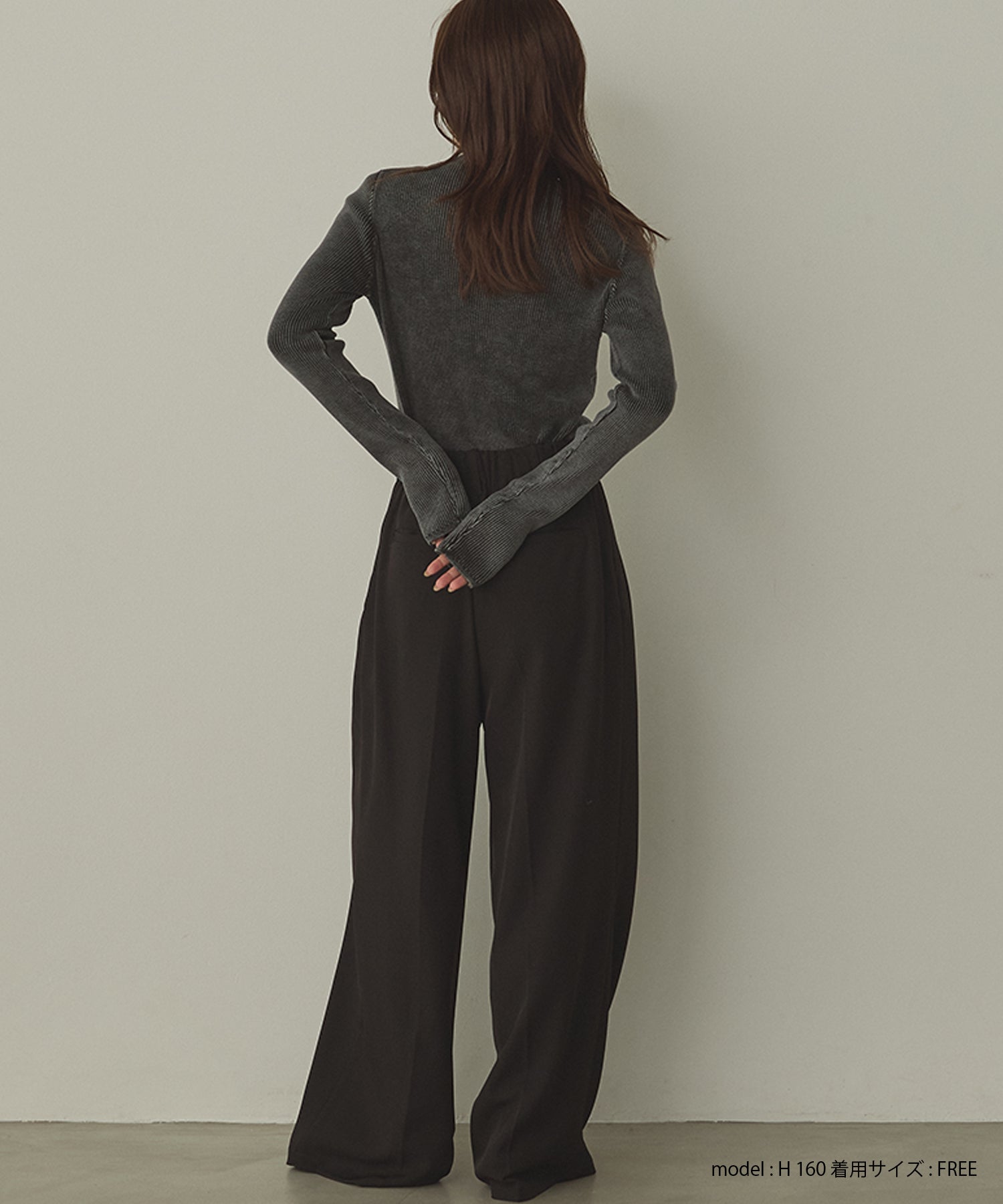 コットン リブ ストーンウォッシュ リブニット