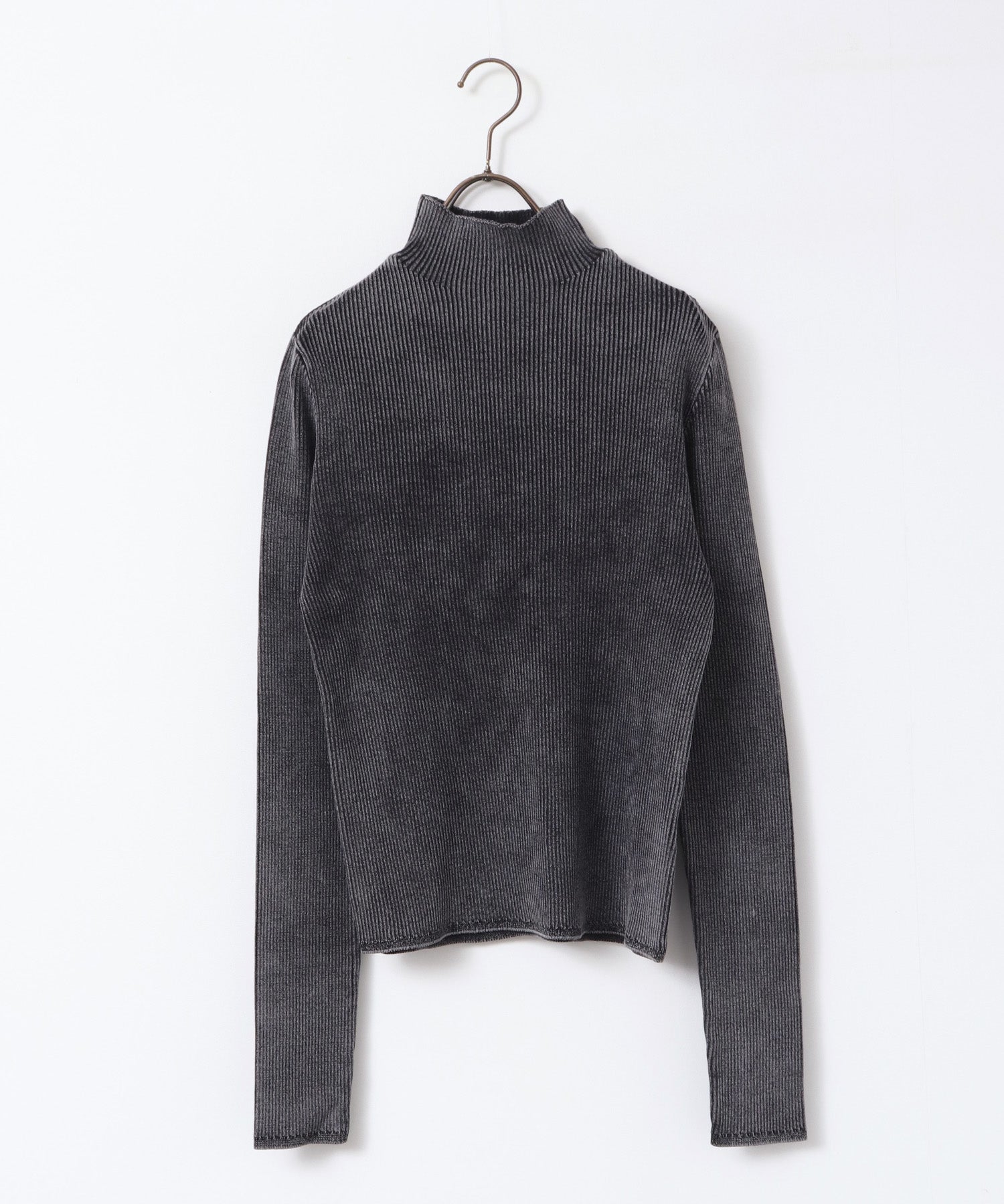 コットン リブ ストーンウォッシュ リブニット