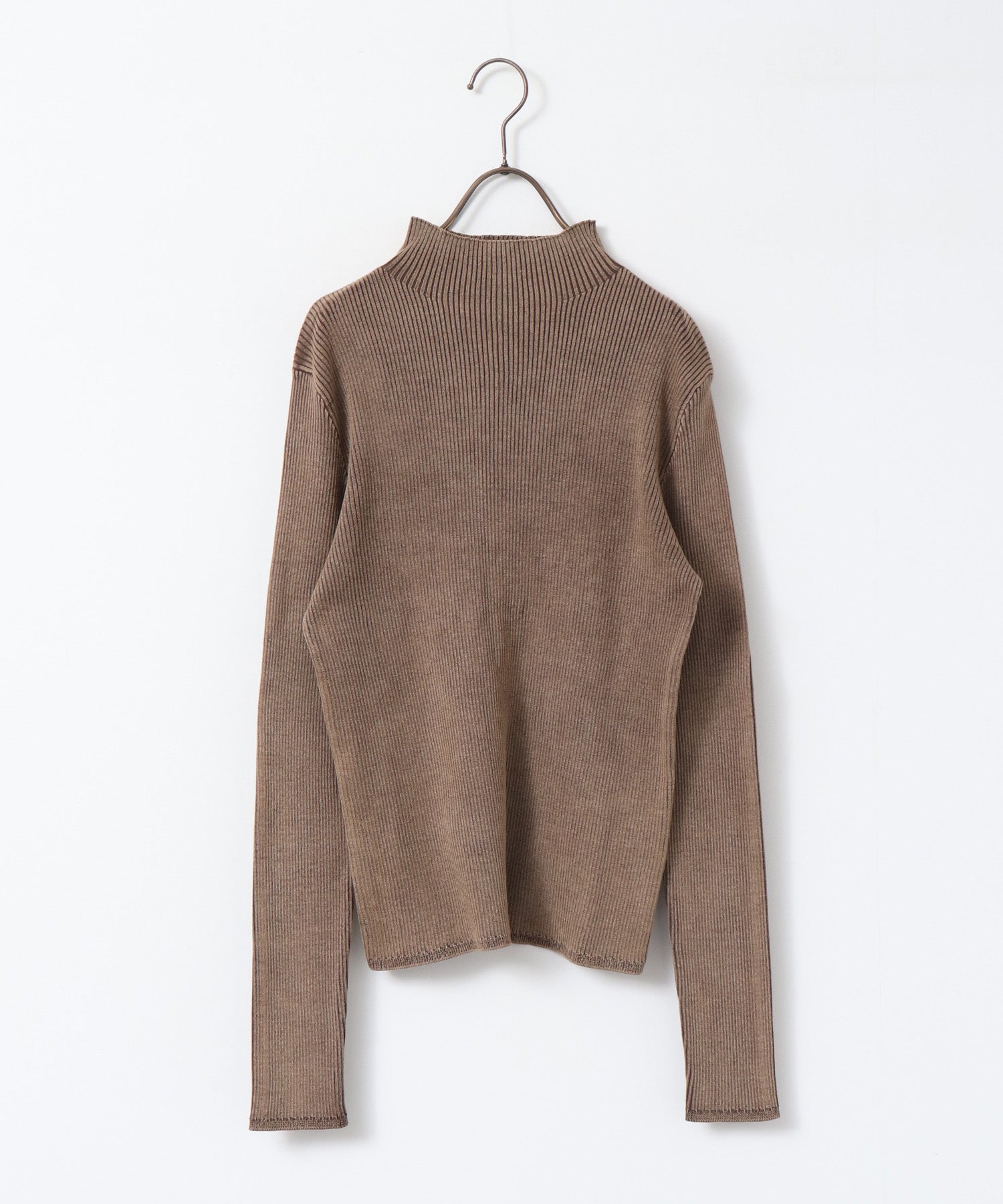 コットン リブ ストーンウォッシュ リブニット