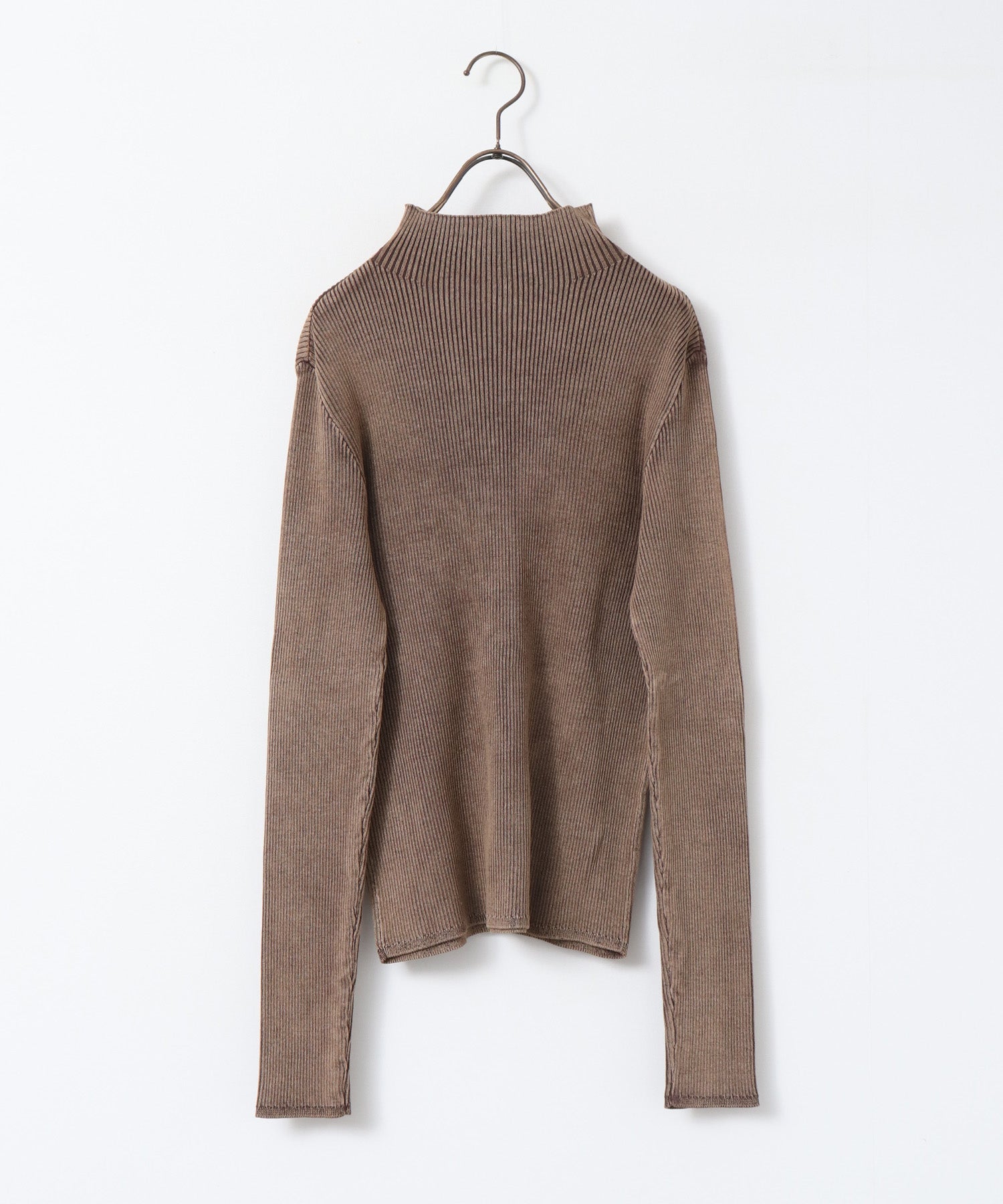 コットン リブ ストーンウォッシュ リブニット