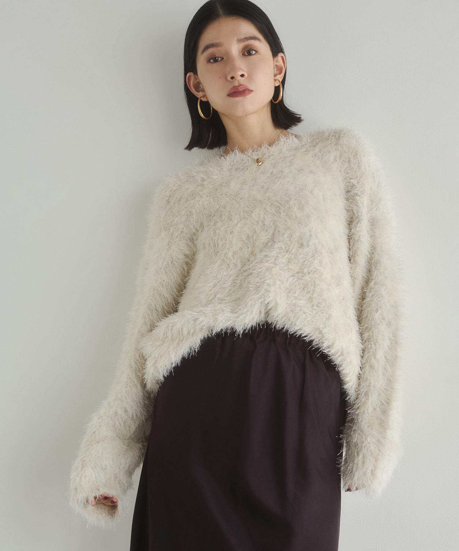 ミックス シャギーニット