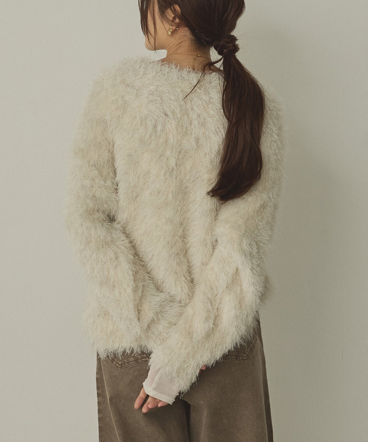MIXED SHAGGY KNIT