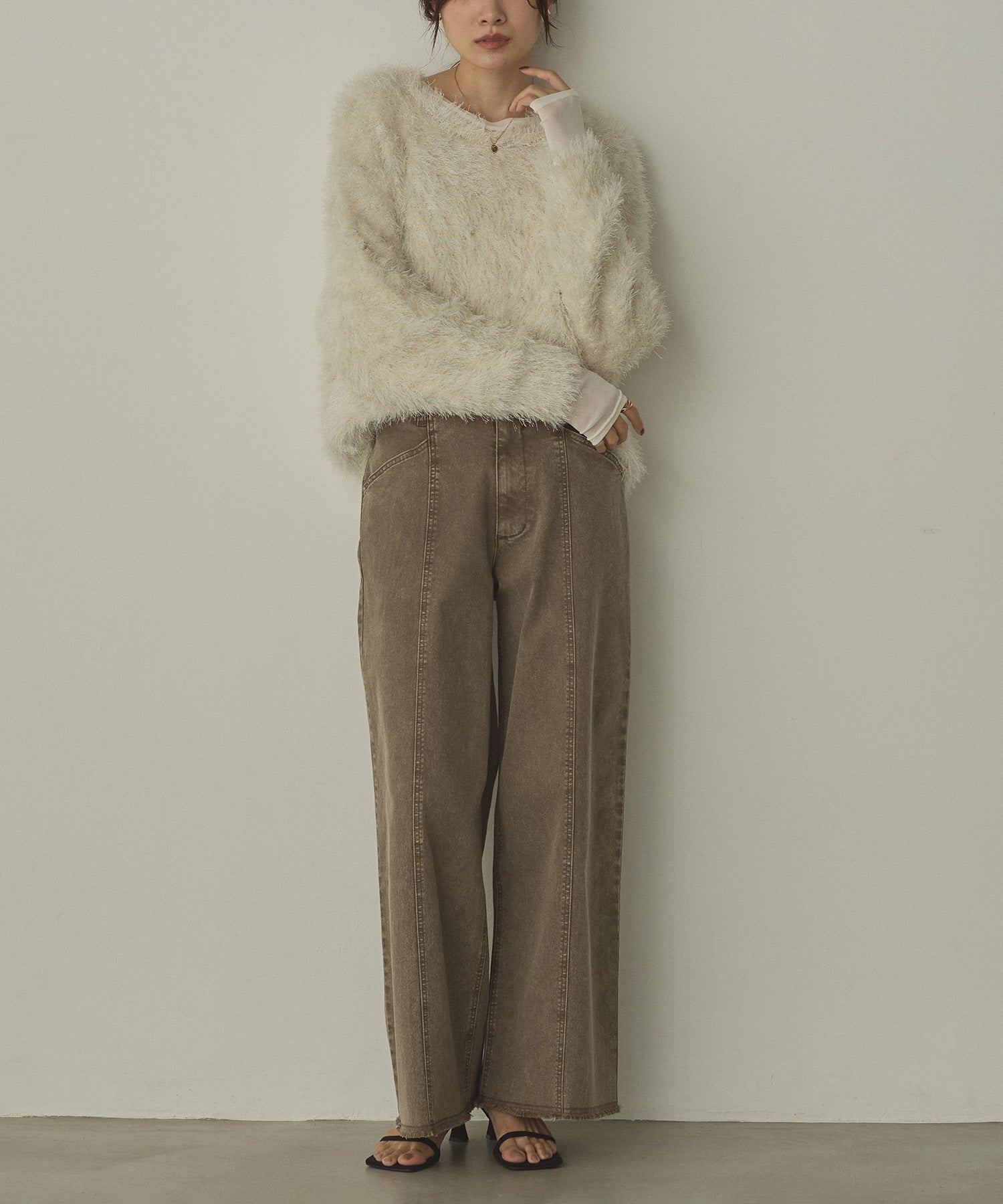 MIXED SHAGGY KNIT