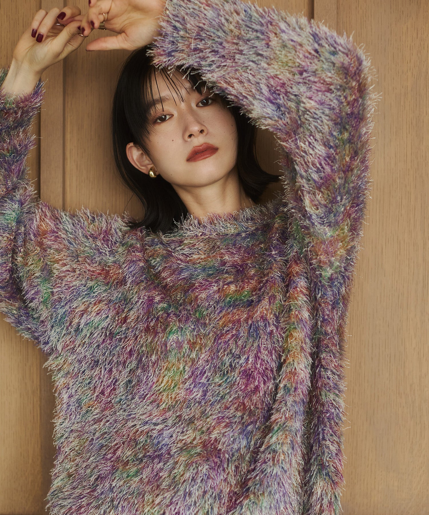 未使用PLAGE Washable Washi Mix ニット ミックス シャギーニット