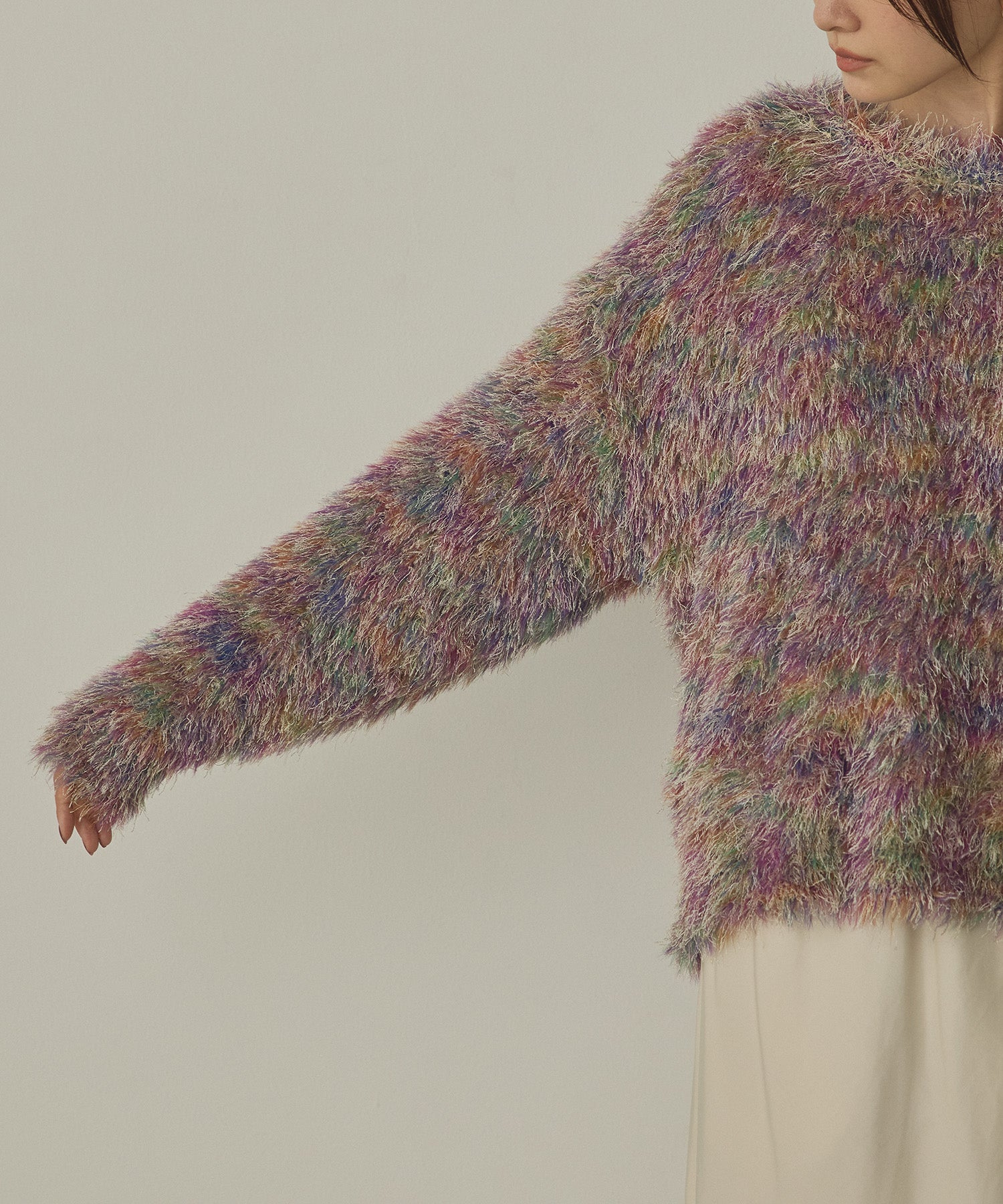 ミックス シャギーニット