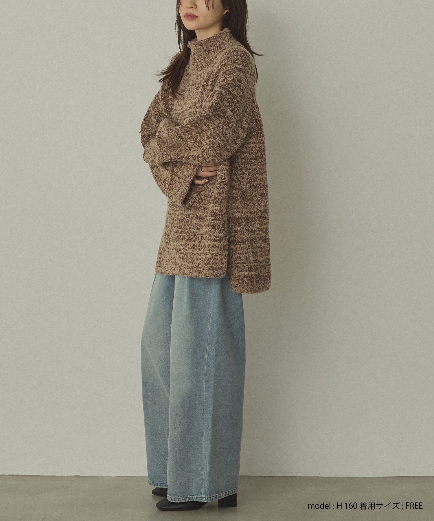 ブークレミックス ハイネックニット