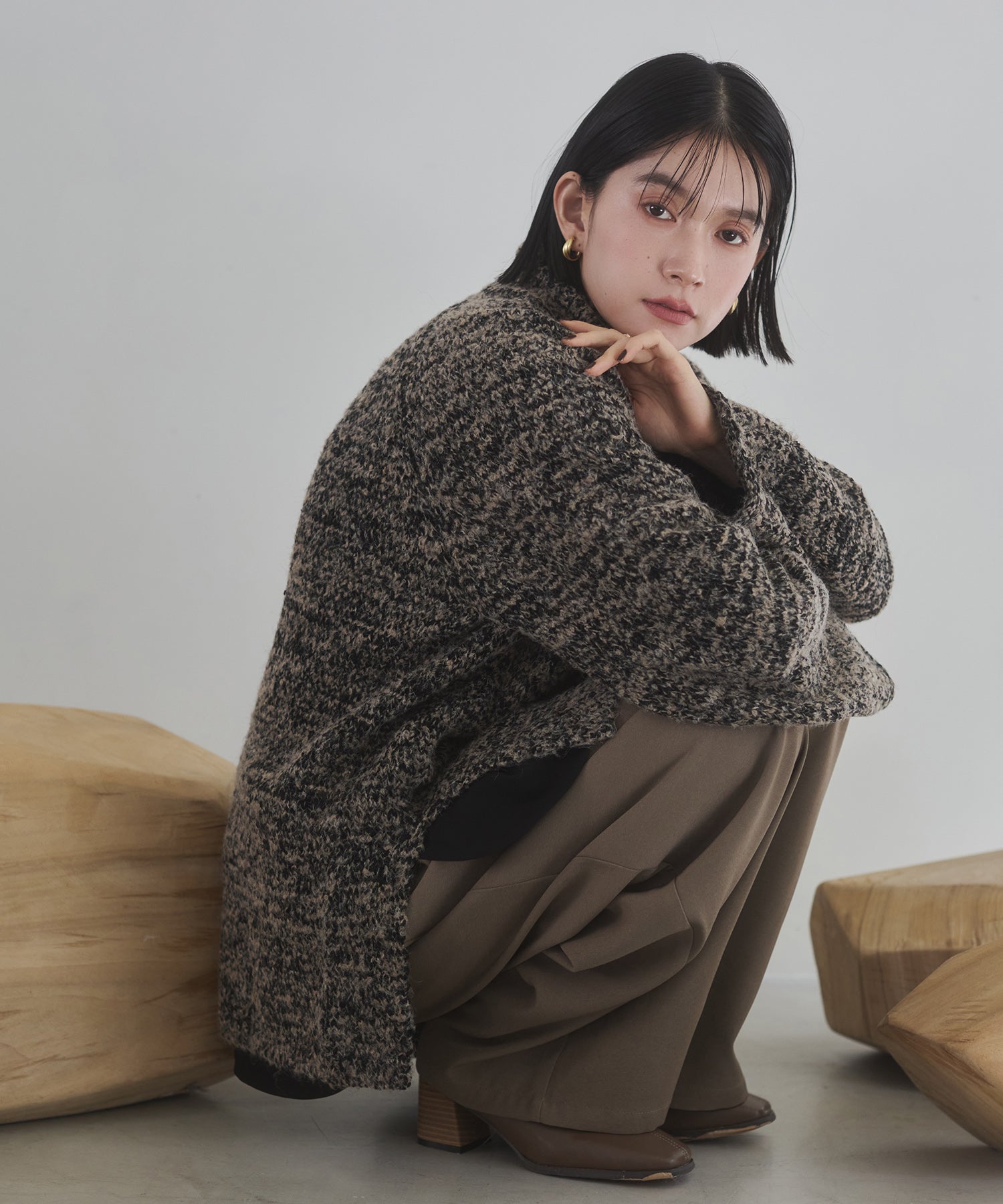ブークレミックス ハイネックニット