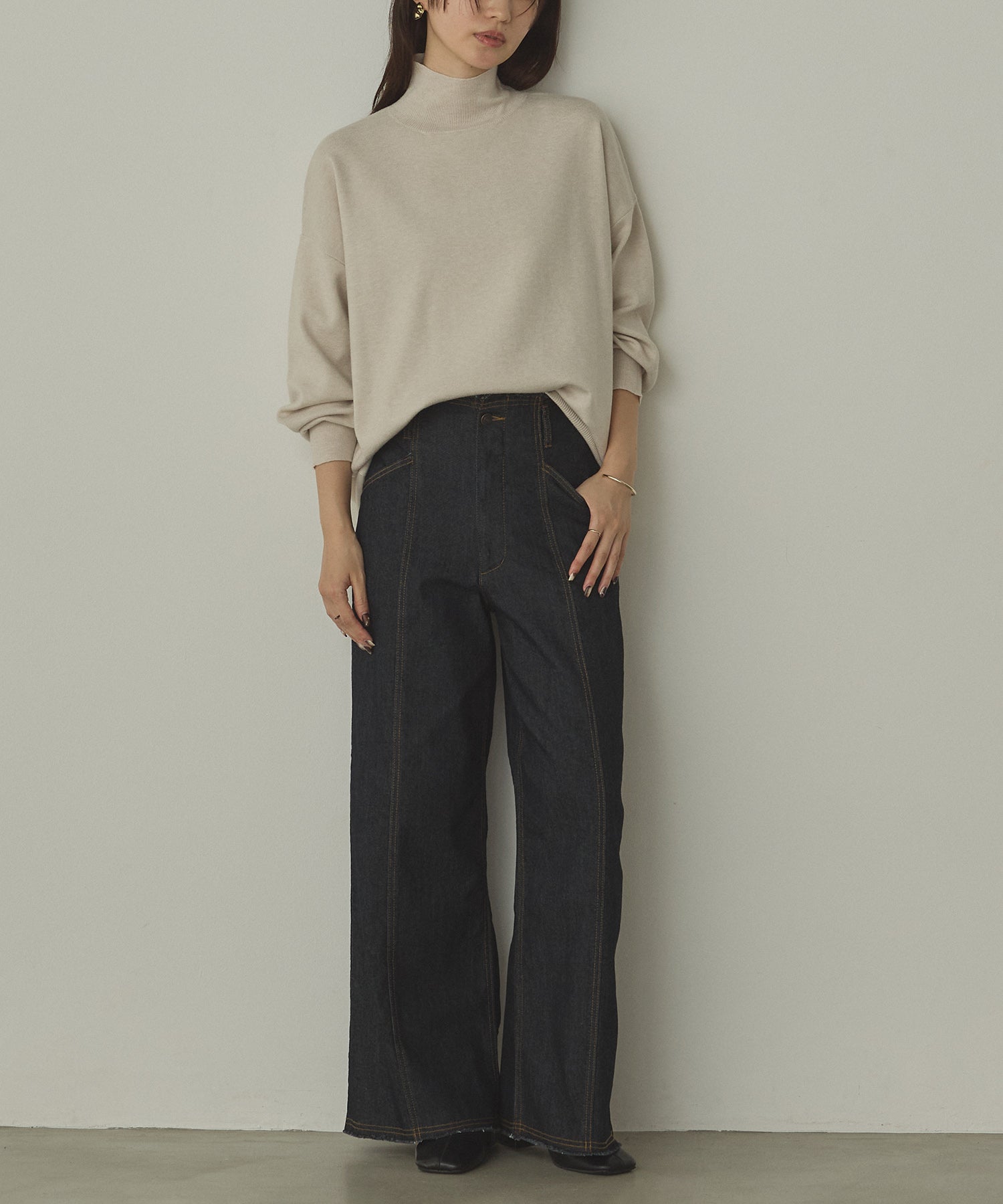 静電気防止】やわもちヤーン タートルドルマンニット