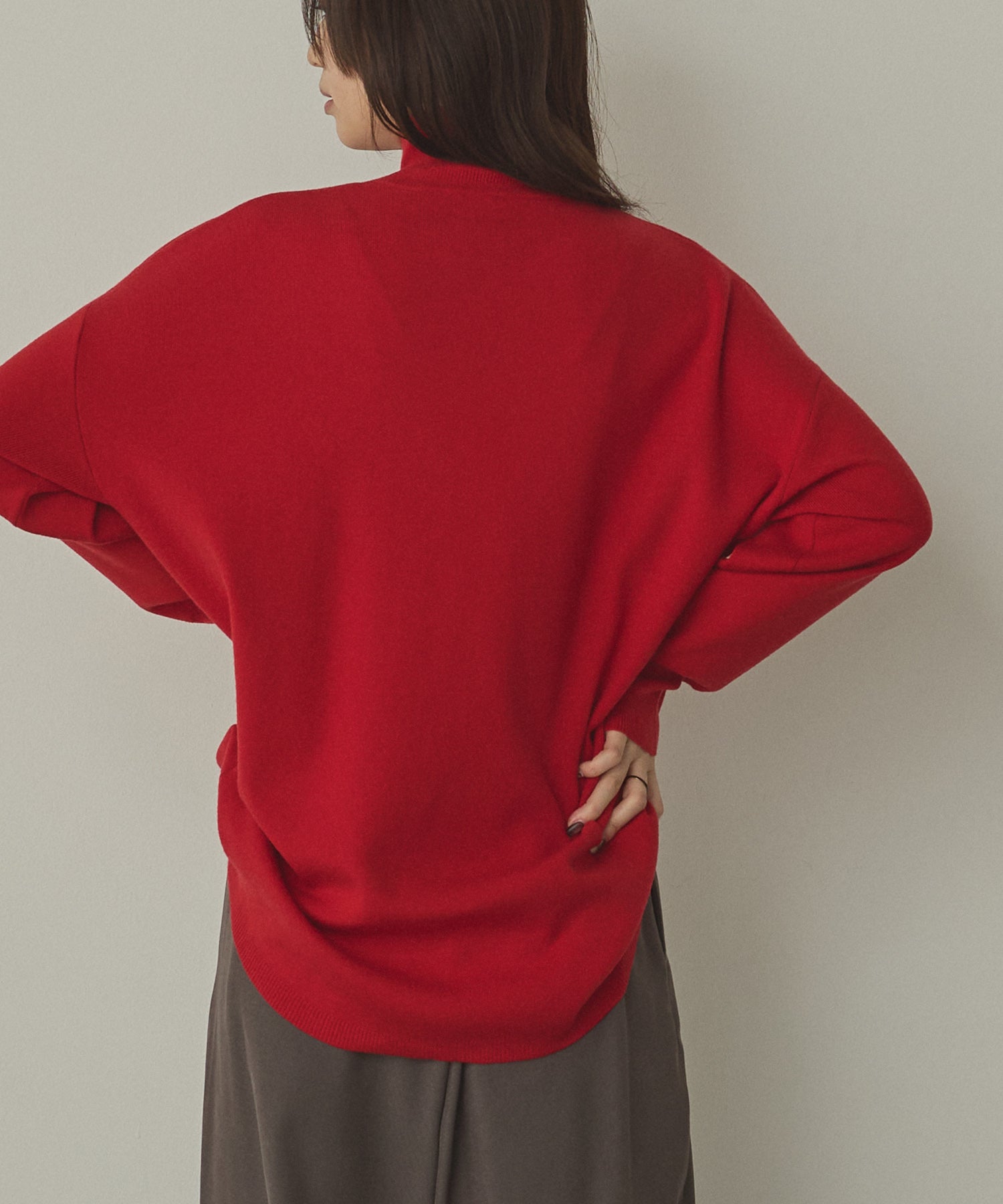 【静電気防止】やわもちヤーン タートルドルマンニット