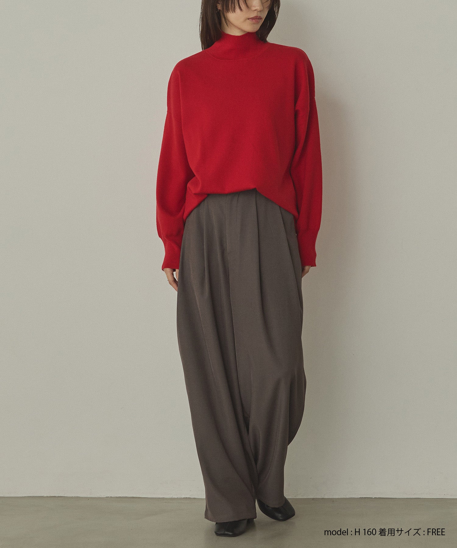 【静電気防止】やわもちヤーン タートルドルマンニット