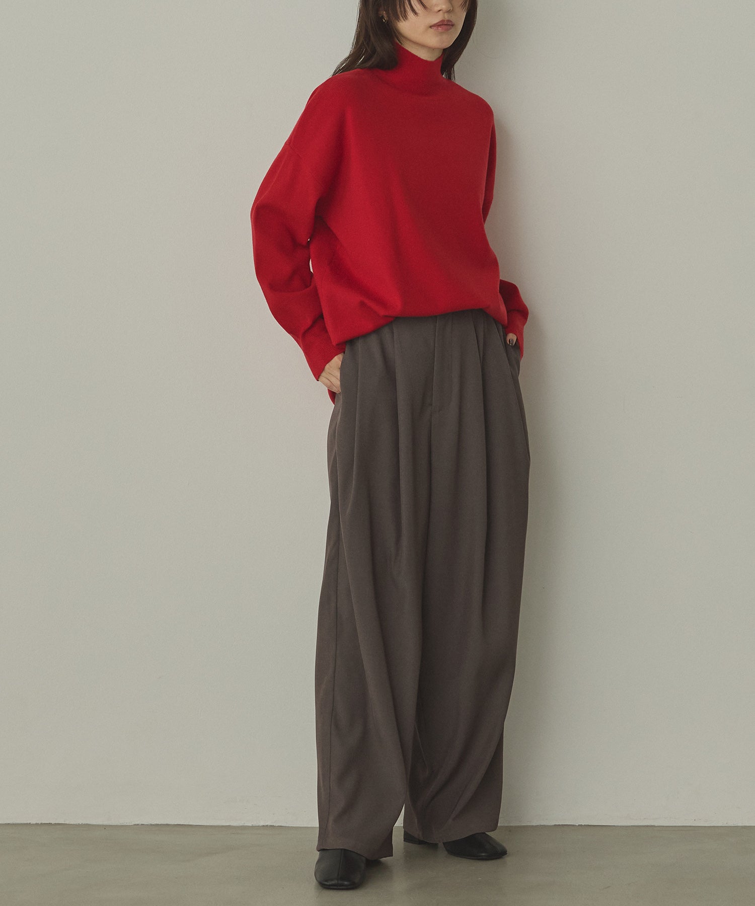 静電気防止】やわもちヤーン タートルドルマンニット