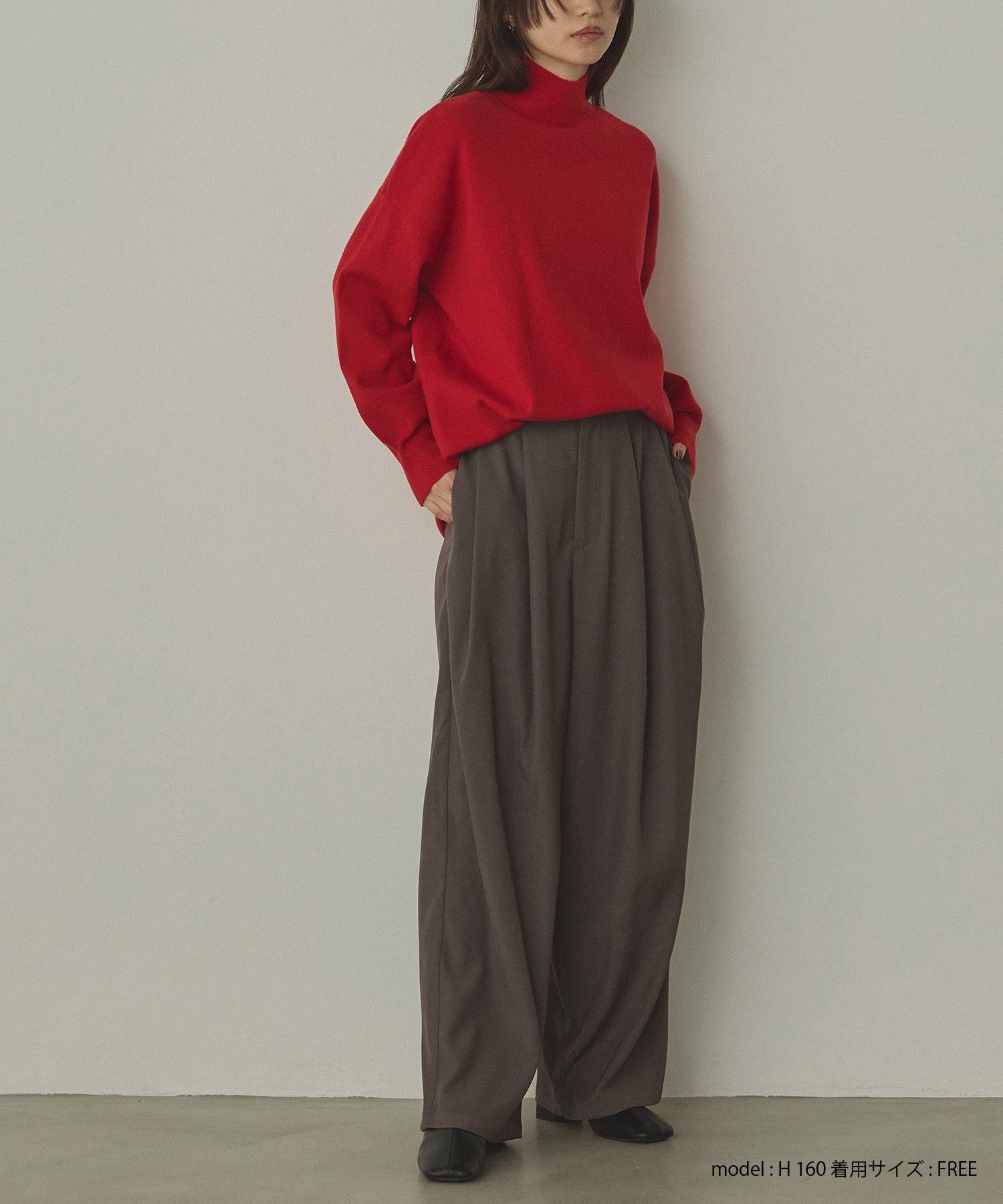 【静電気防止】やわもちヤーン タートルドルマンニット